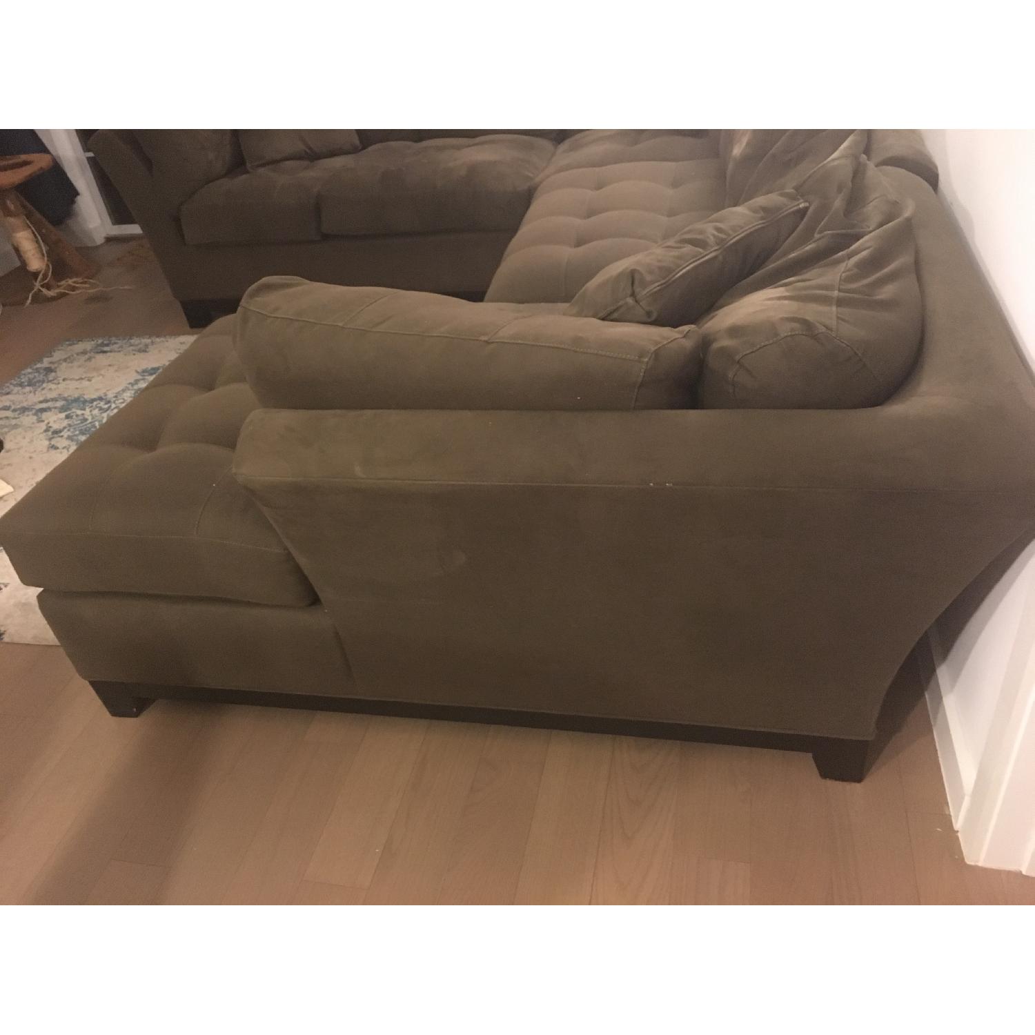 Raymour & Flanigan Cindy Crawford Home Metropolis 3 Piece Microfiber Sectional - image-5