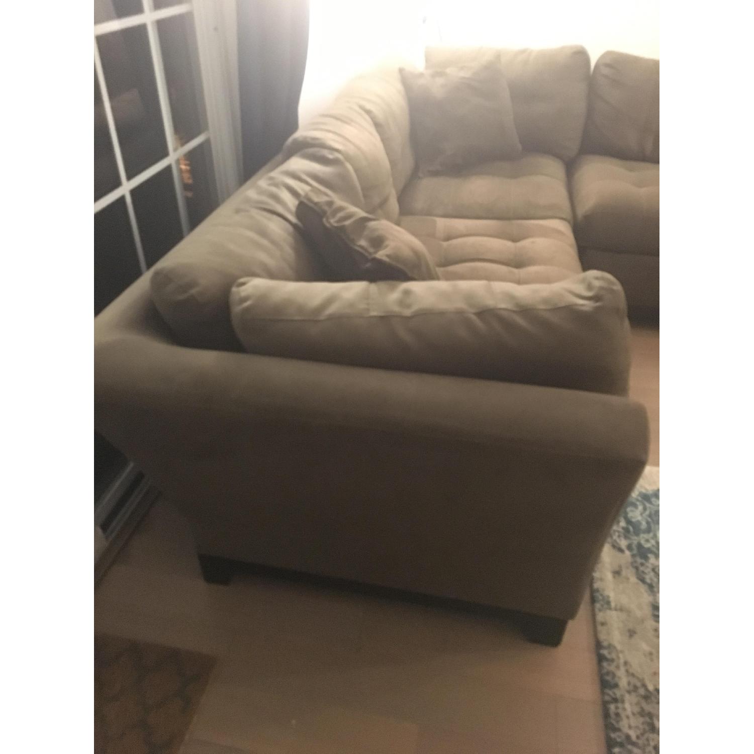 Raymour & Flanigan Cindy Crawford Home Metropolis 3 Piece Microfiber Sectional - image-6