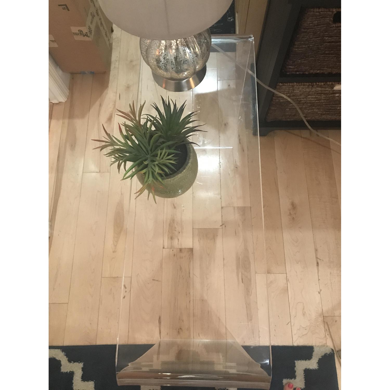 Grandin Road Acrylic Console Table - image-1
