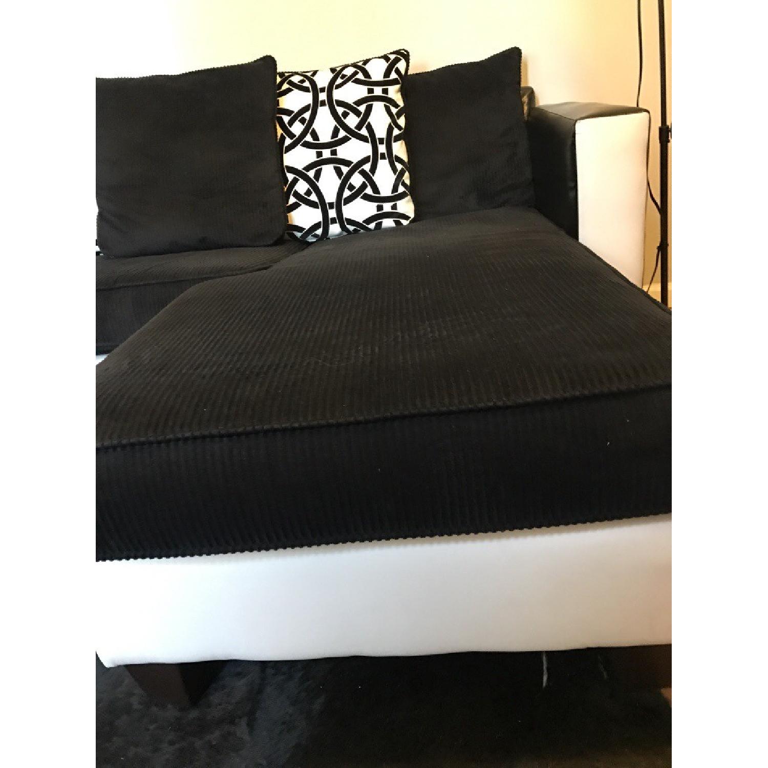 Black & White Sectional Couch - image-4
