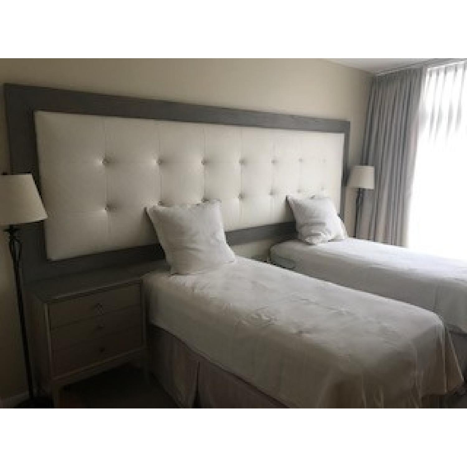 Twin Bed Frames w/ Custom Headboard - image-1