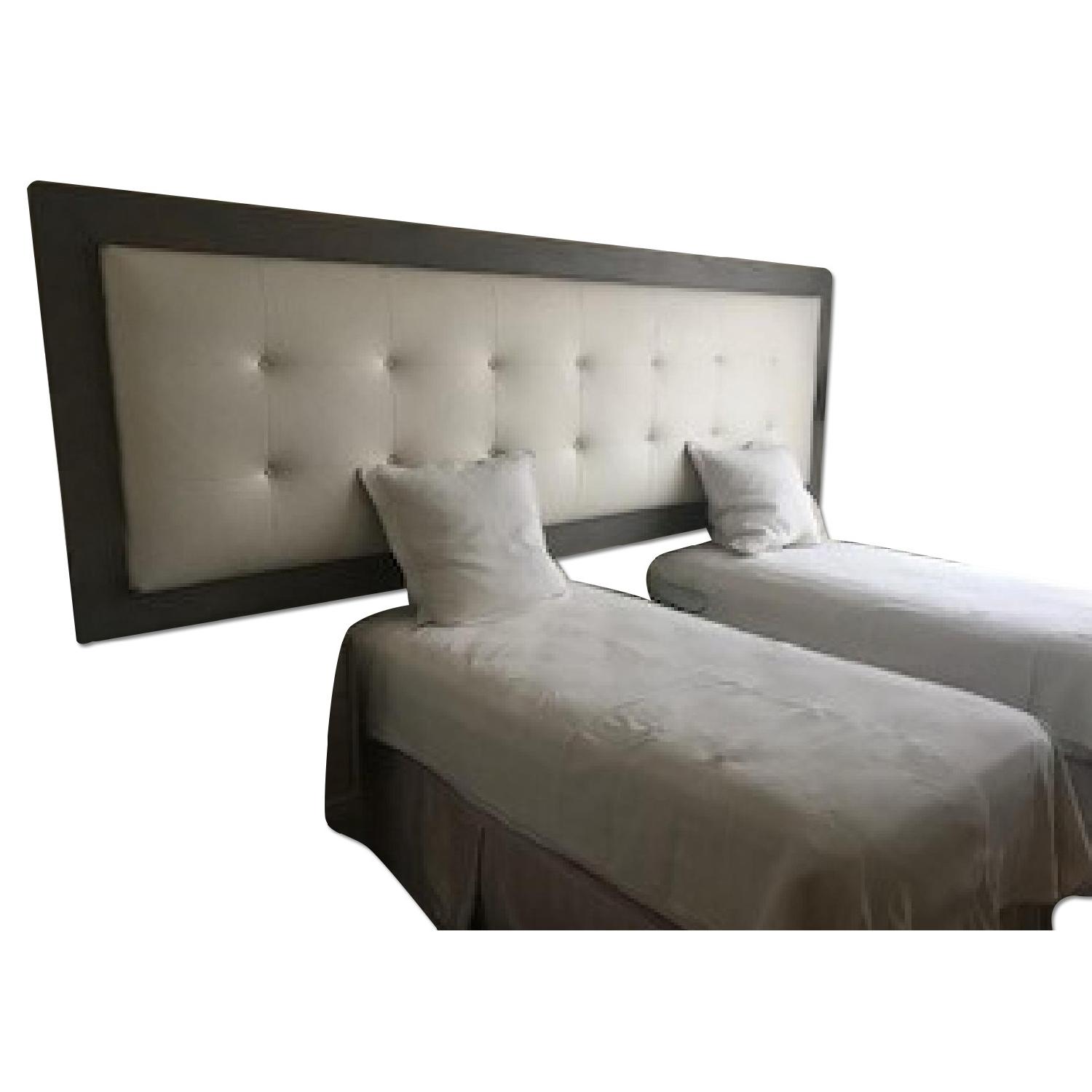 Twin Bed Frames w/ Custom Headboard - image-0