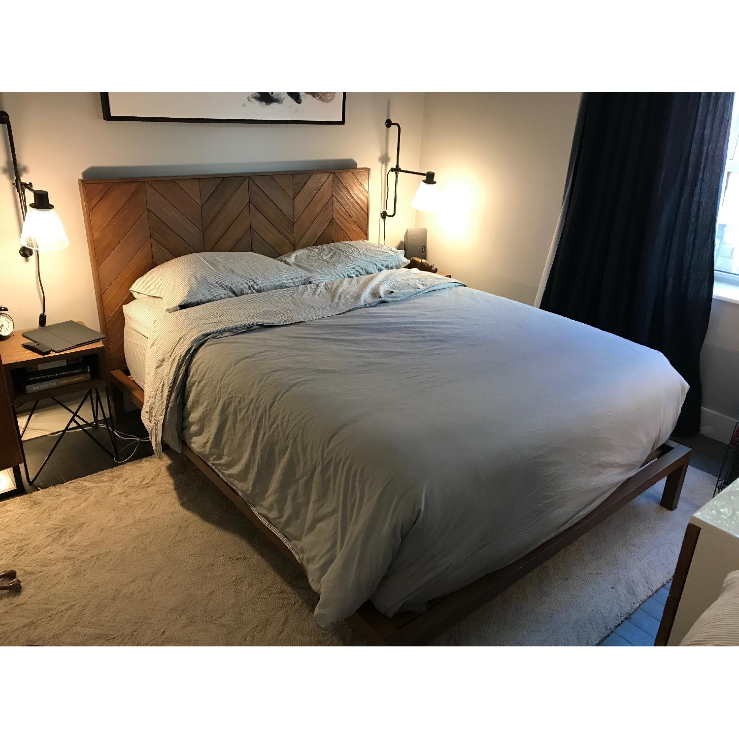 Crate & Barrel Chevron Bed - image-1