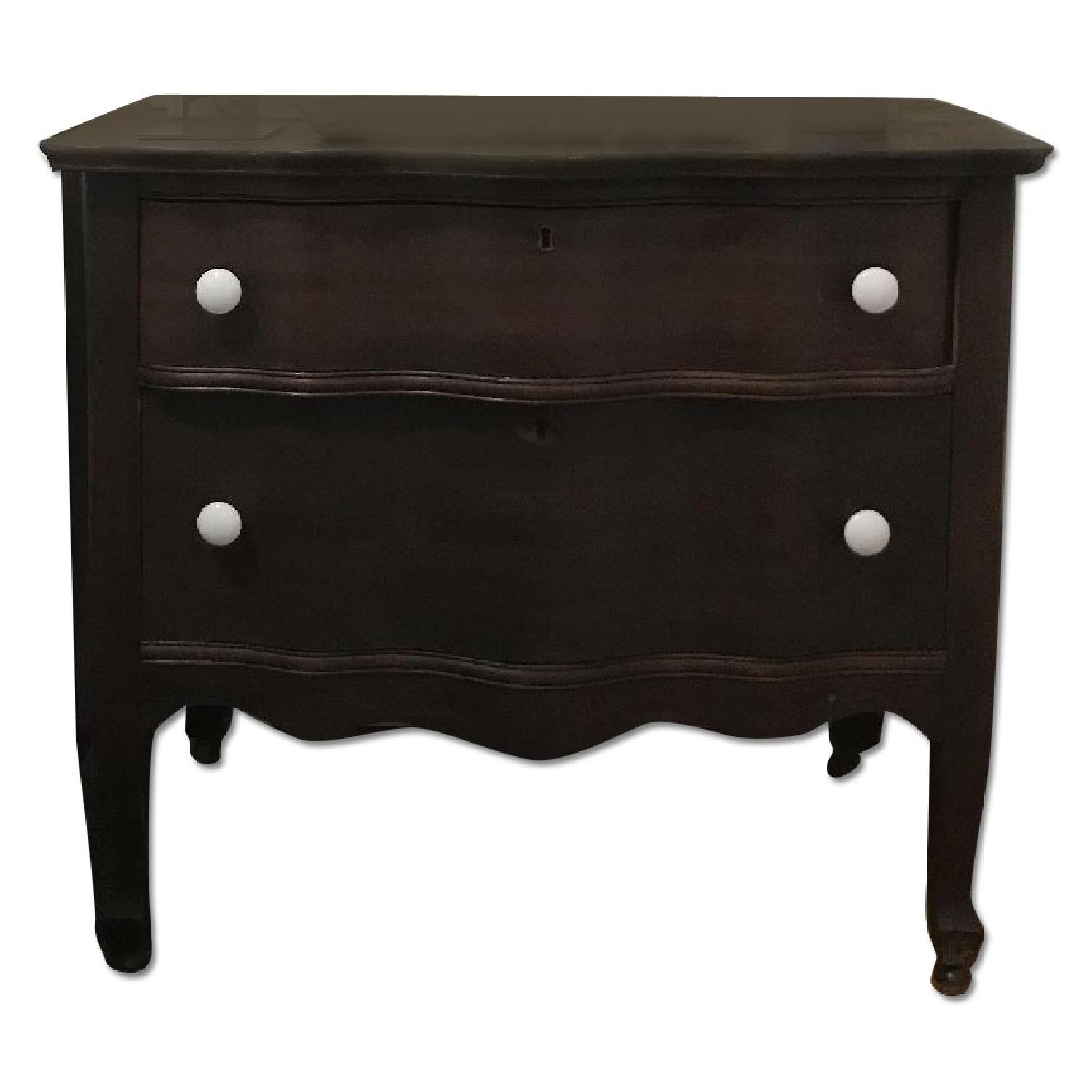 Vintage English Country 2 Drawer Nightstand - image-0