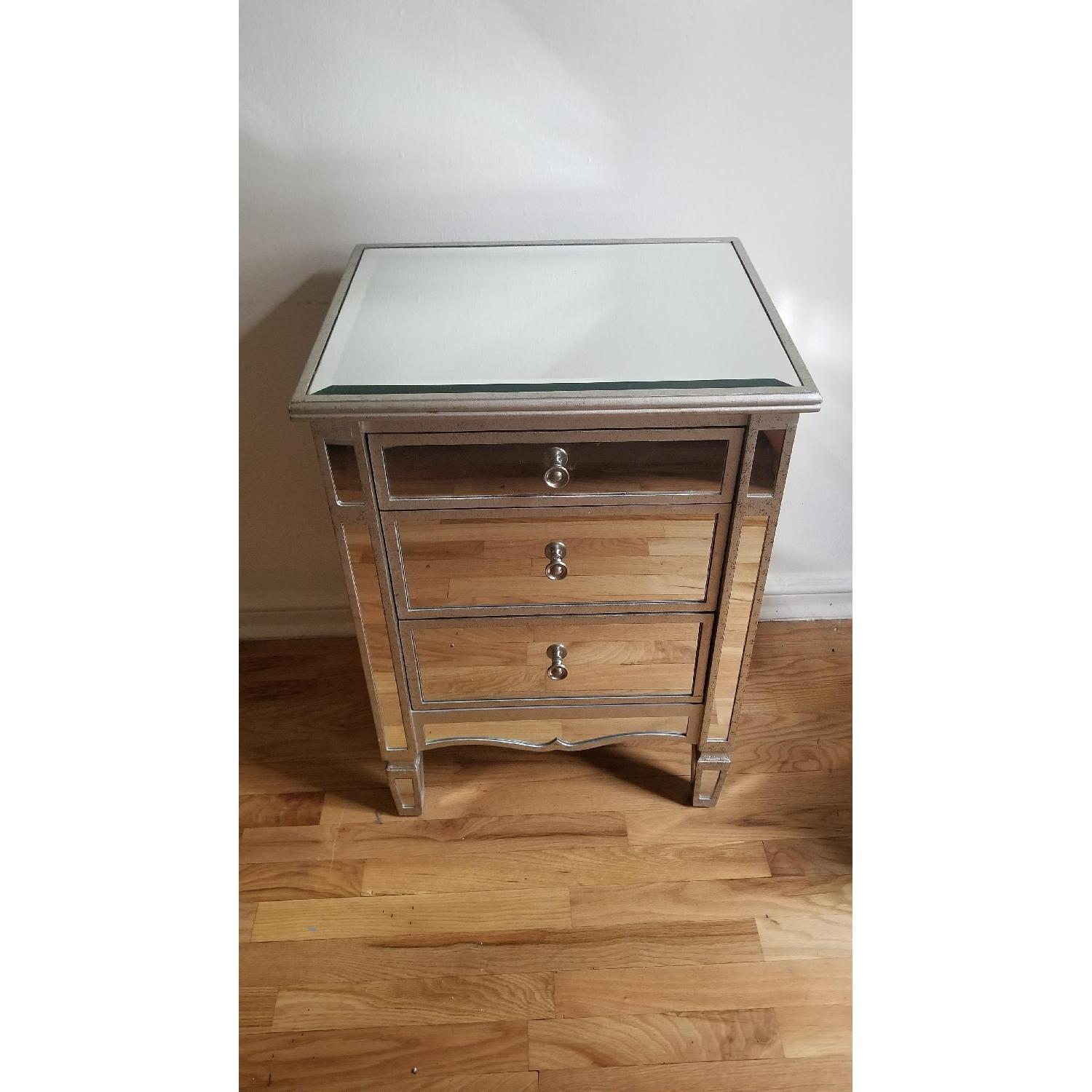 JC Penny Chris Madden Versailles Mirrored Nightstand - image-3