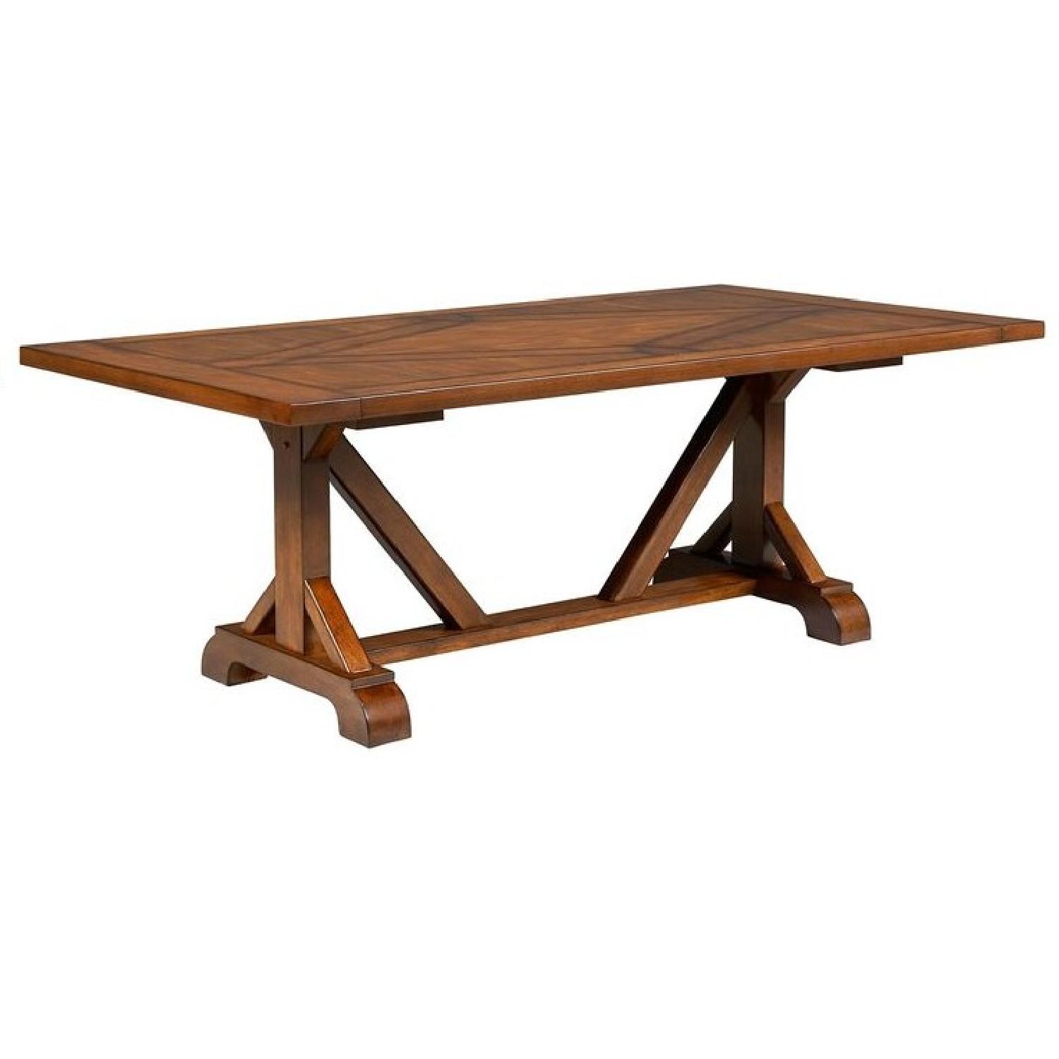 Mandara Trestle Solid Wood Extendable Table - image-0