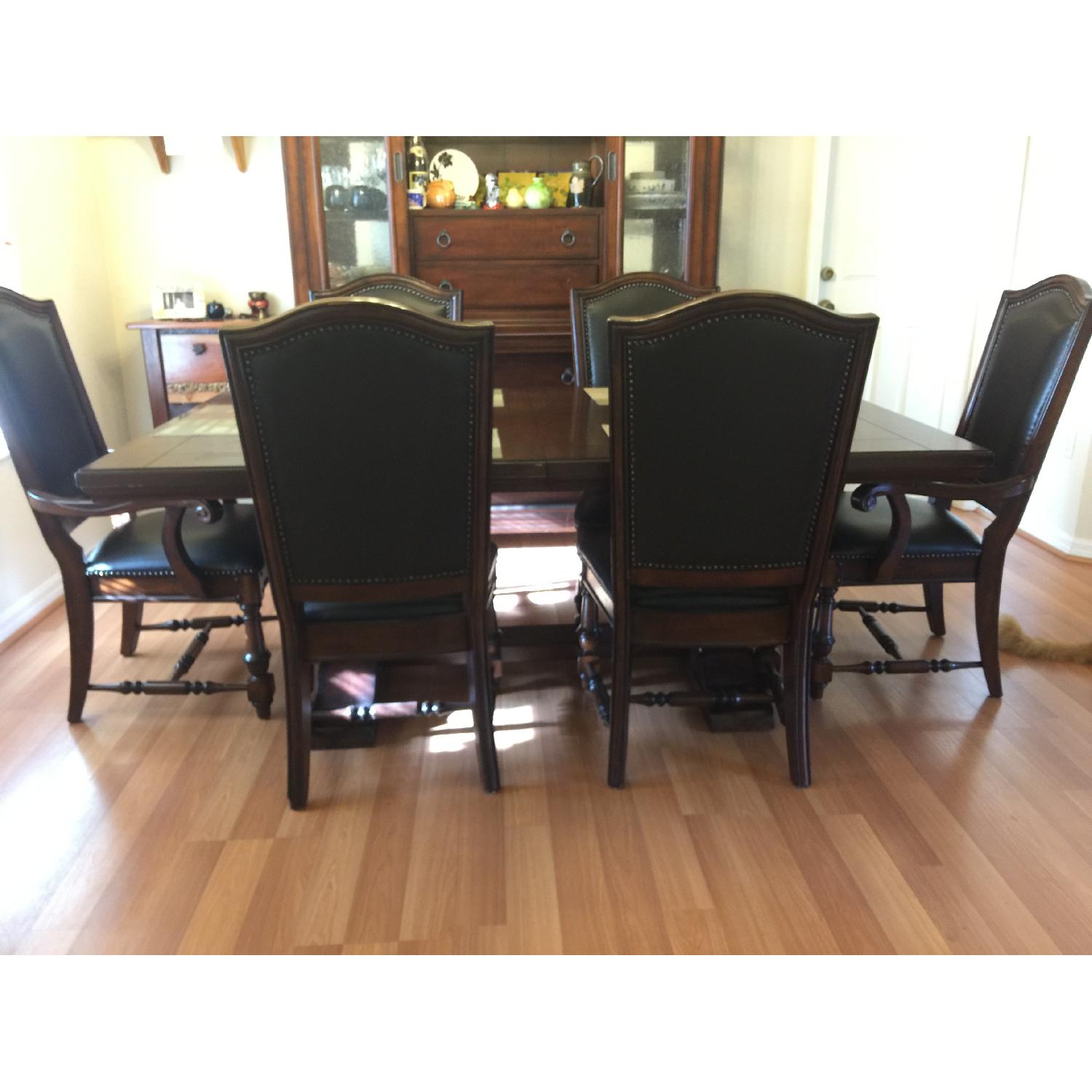 Extendable Dining Table w/ 6 Chairs - image-2