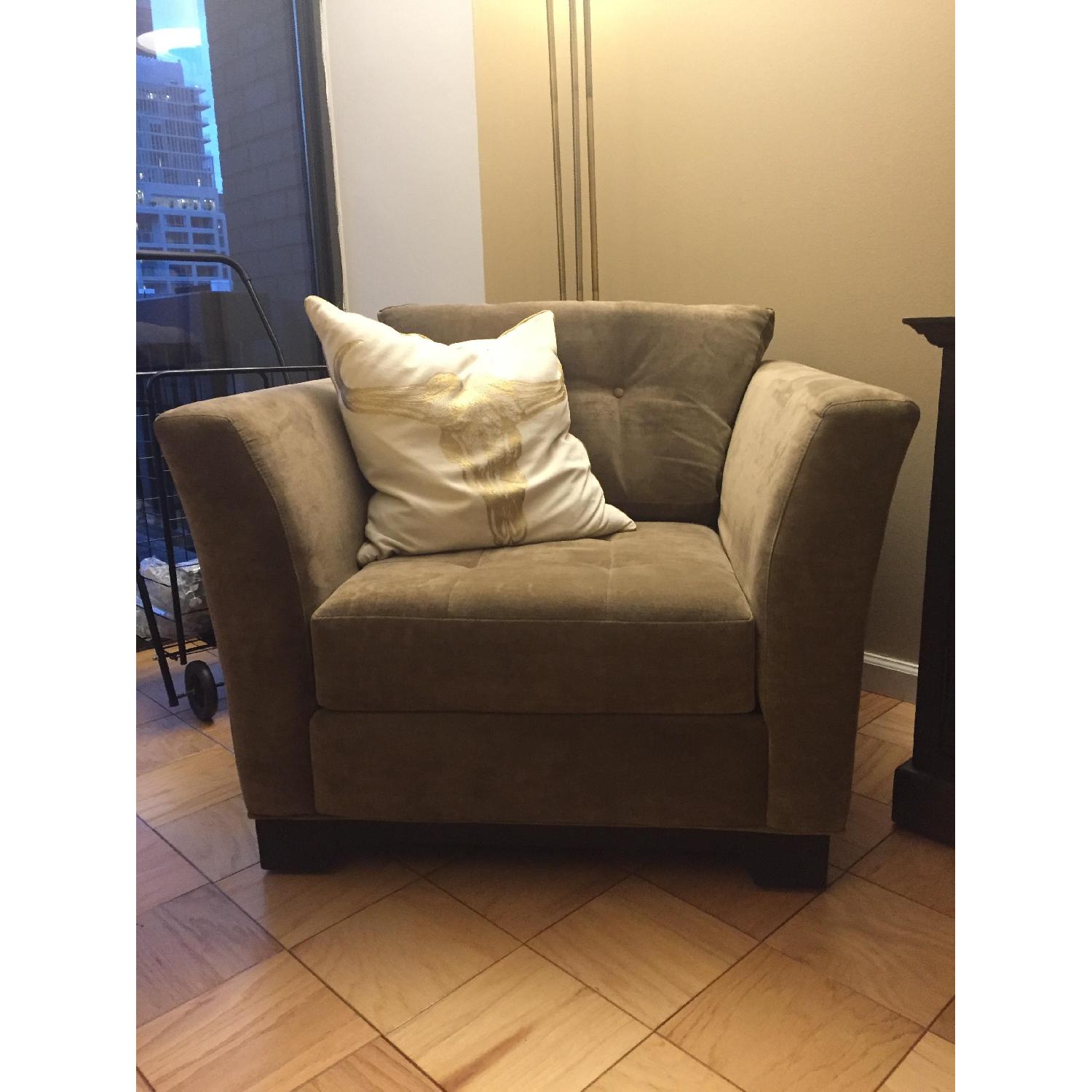 Macy's Elliot Microfiber Arm Chair in Vintage Gray - image-1