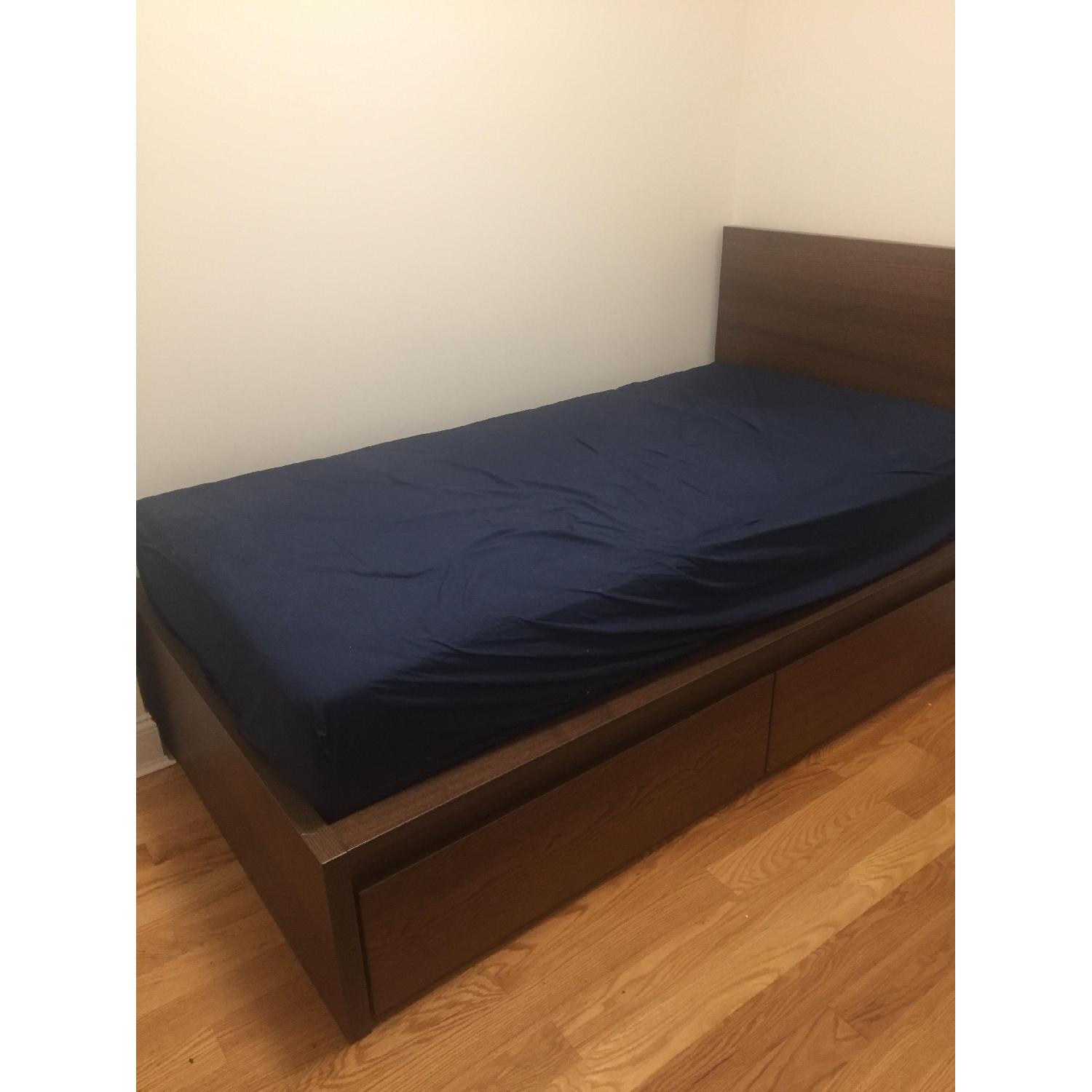 Ikea Malm Twin Bed w/ 2 Storage Drawers - image-1