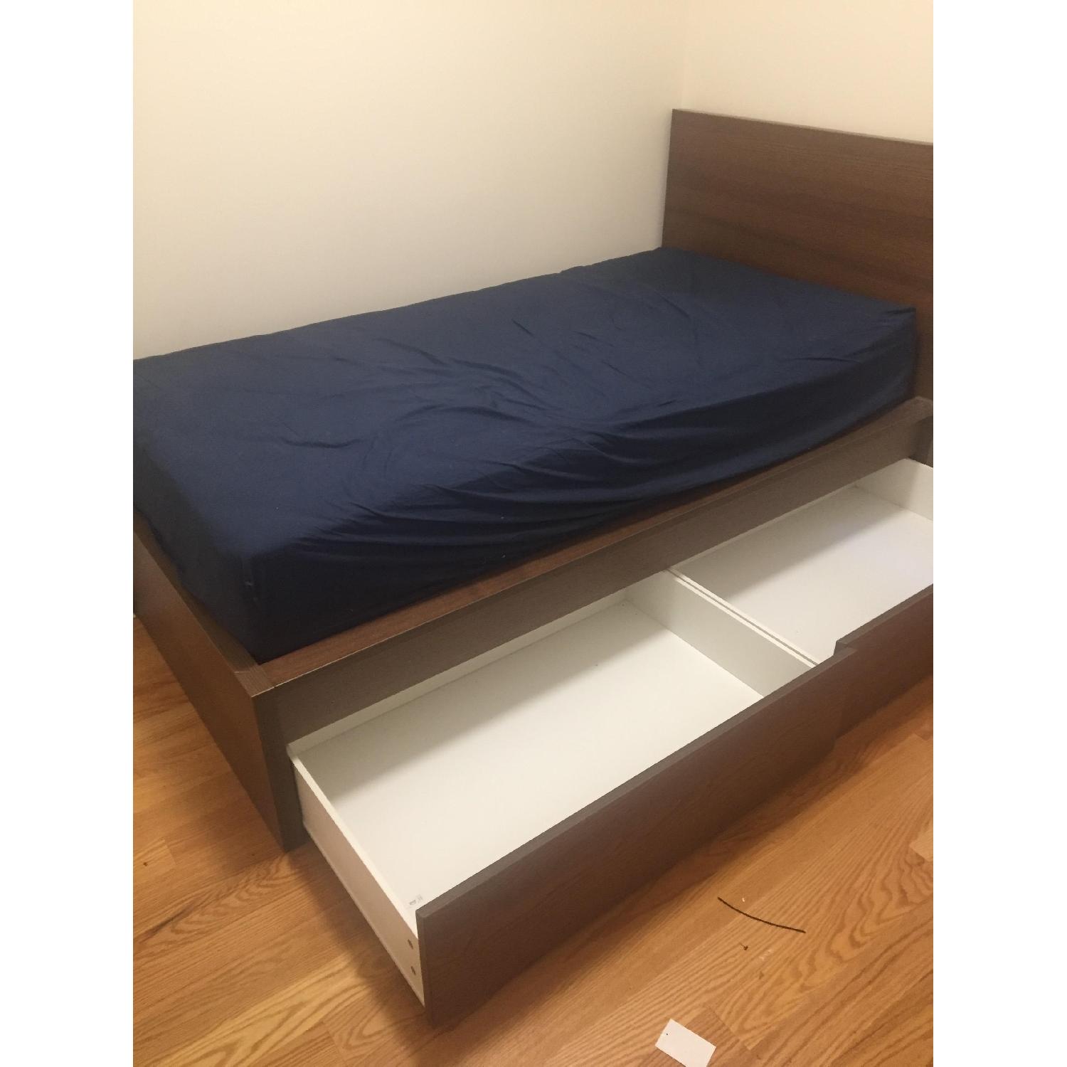 Ikea Malm Twin Bed w/ 2 Storage Drawers - image-3