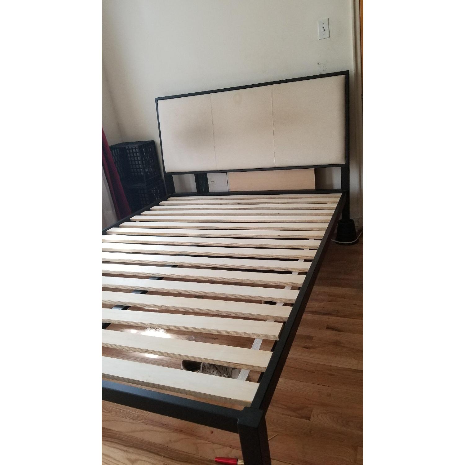 Crate & Barrel Sierra Upholstered Full Bed - image-3