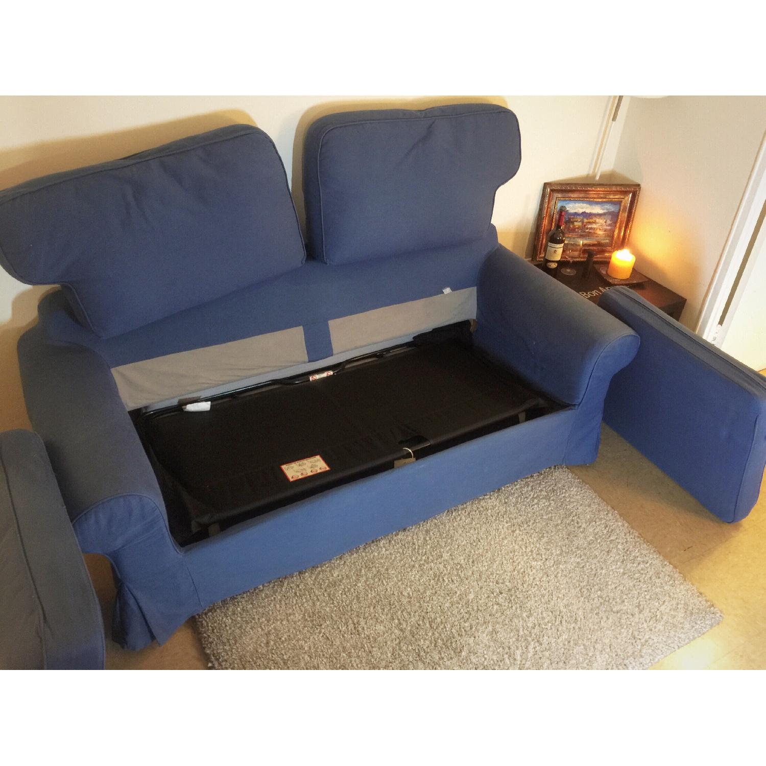 Ikea Ektorp Loveseat w/ Pull-Out Sleeper - image-3