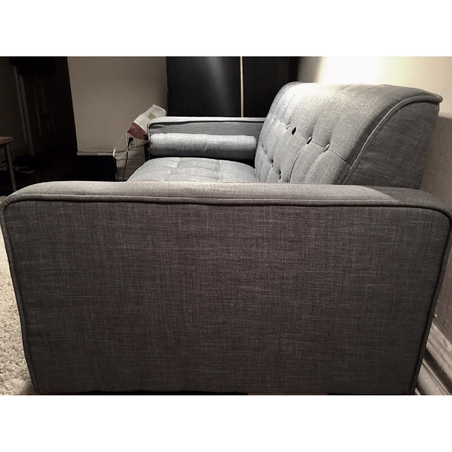 NHI Express Dove Blue Fabric Small Loveseat - image-3