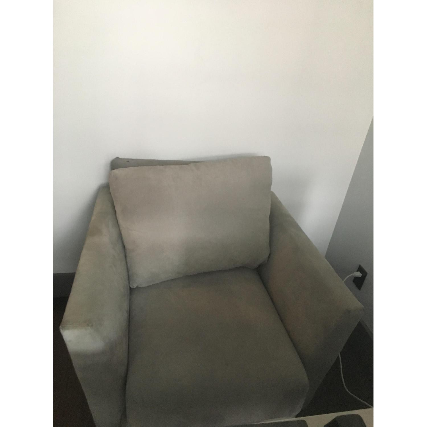 Carter Modern Grey Couch + Chair - image-4