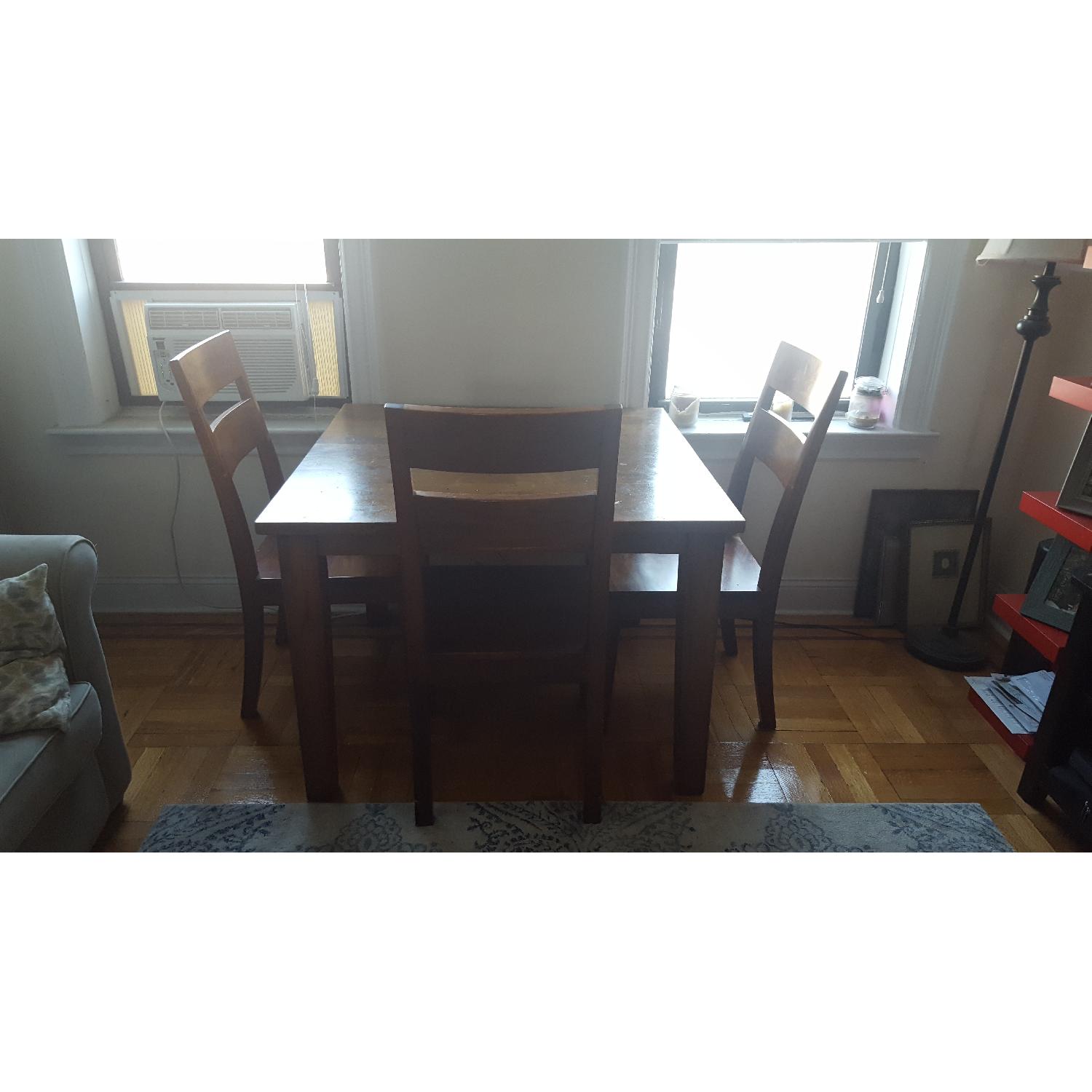 Crate & Barrel Dining Table w/ 4 Chairs - image-1
