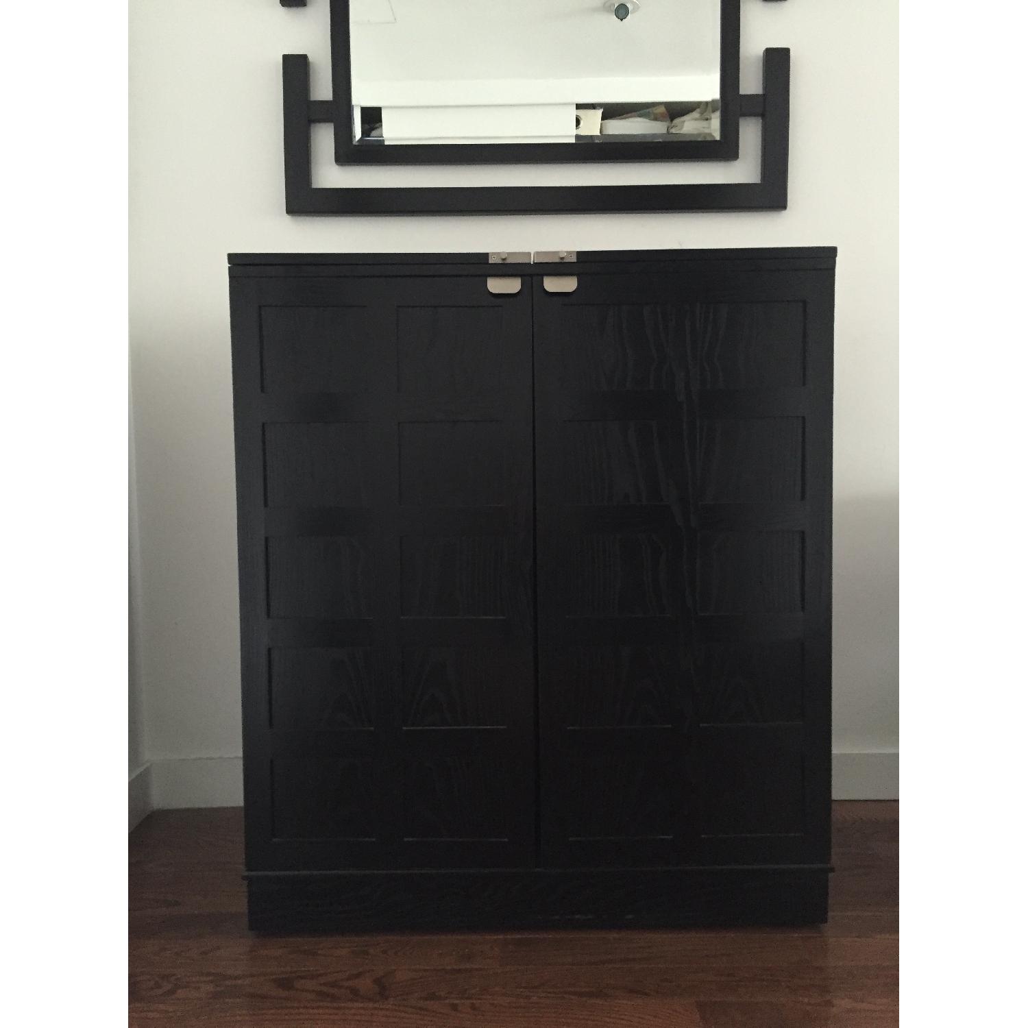 Crate & Barrel Steamer Bar Cabinet - image-1