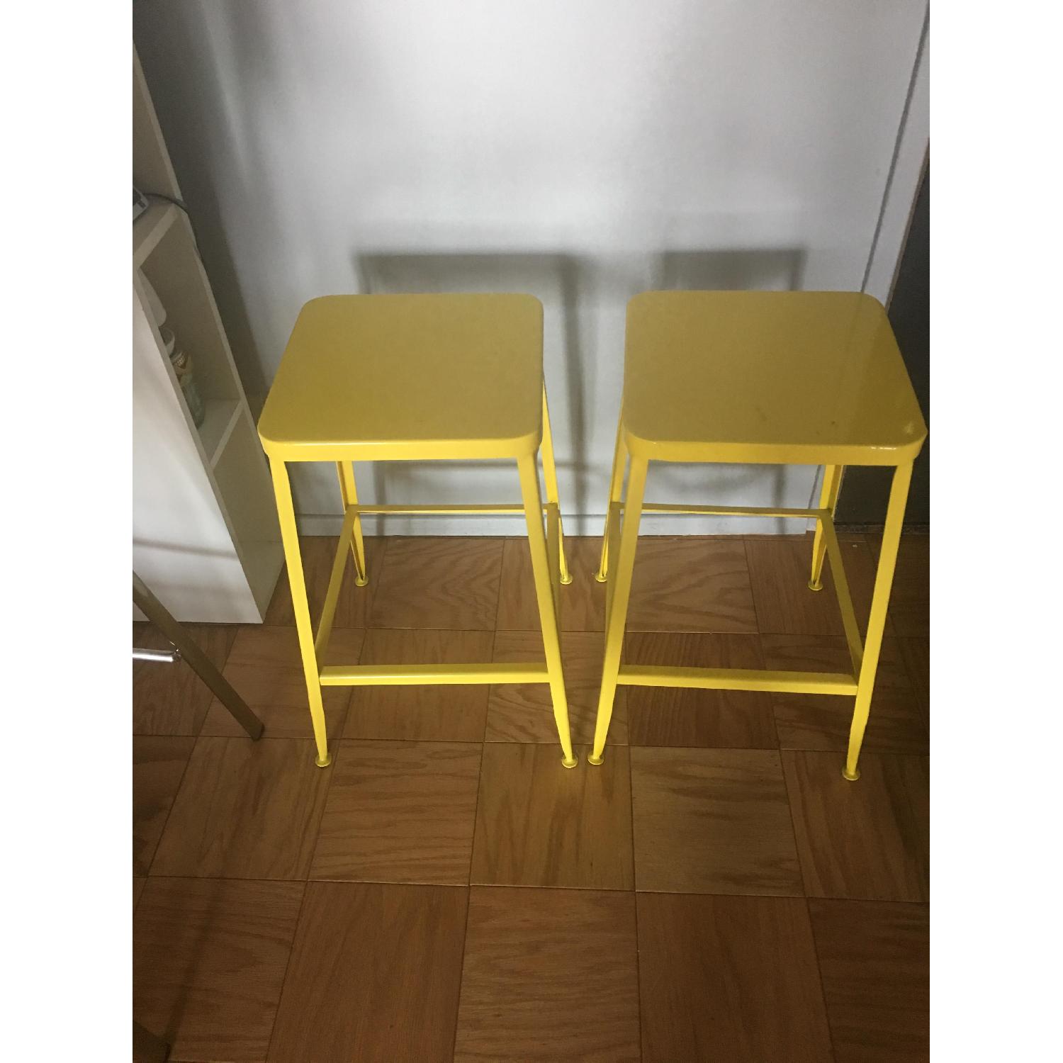 CB2 Yellow Flint Stools - image-2