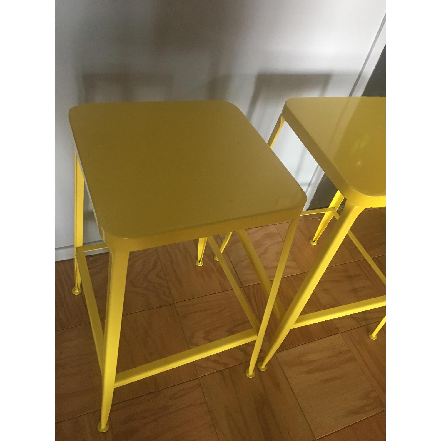 CB2 Yellow Flint Stools - image-3