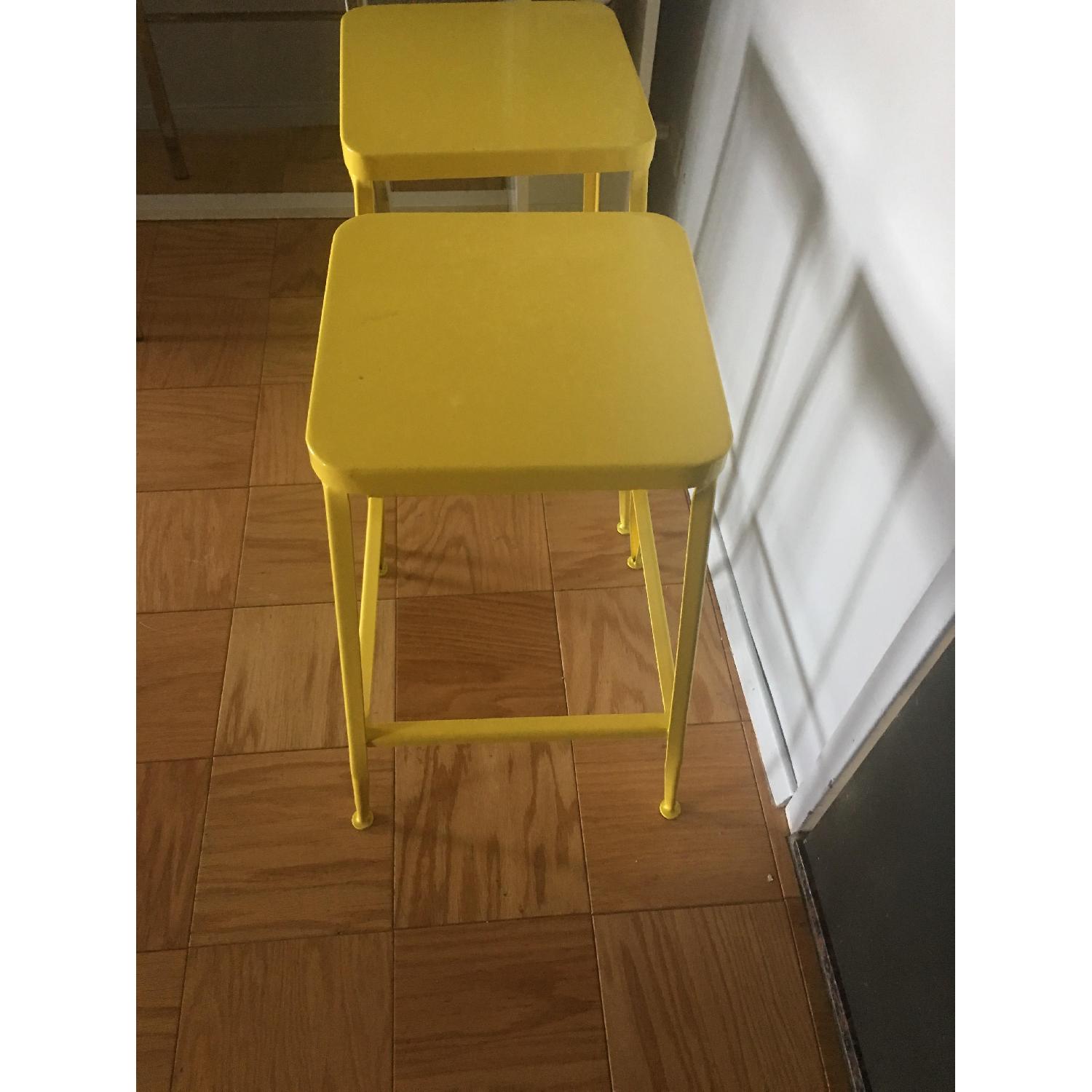 CB2 Yellow Flint Stools - image-4