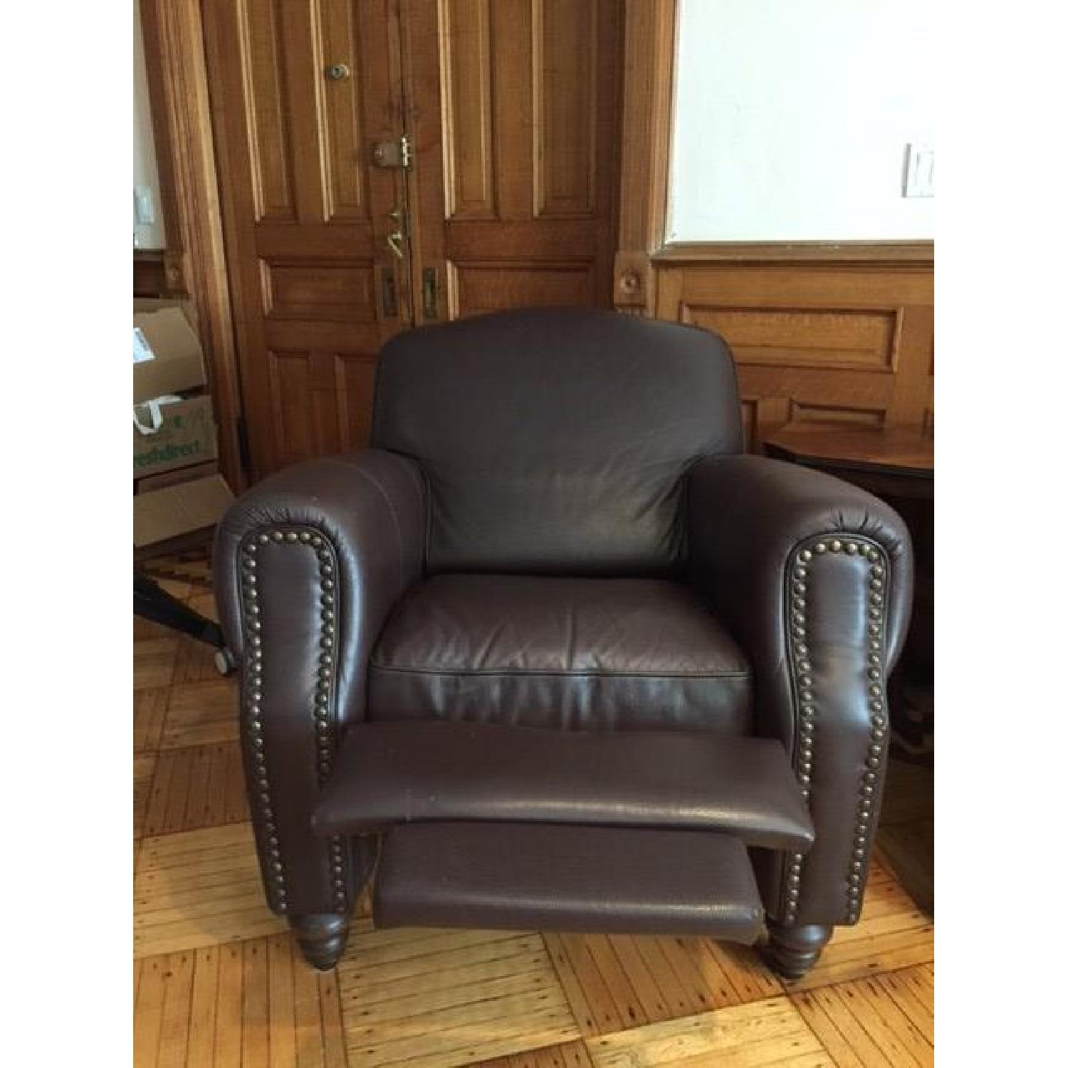 Pier 1 Leather Armchair - image-3