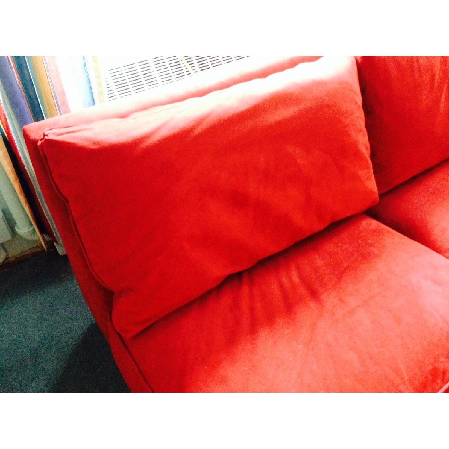 Bloomingdale's Red Sleeper Sofa - image-1