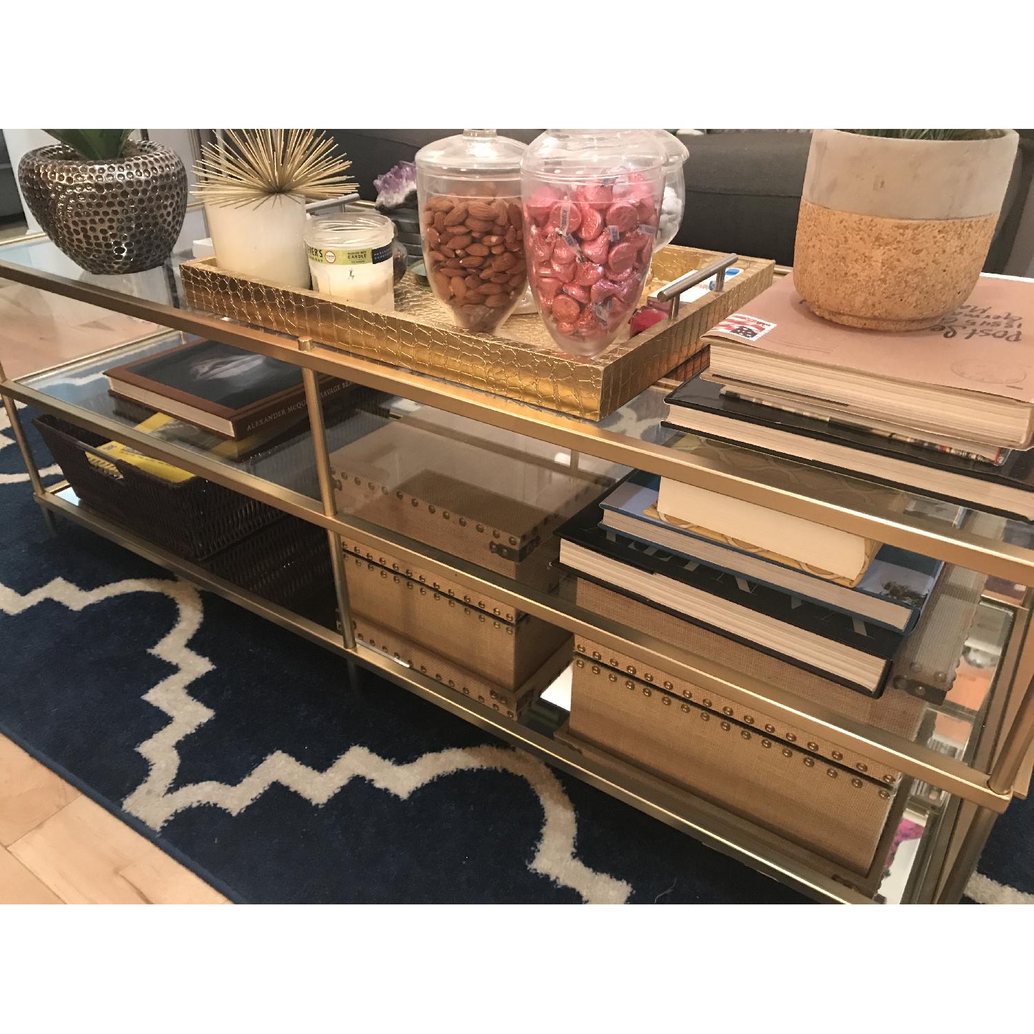 West Elm Glass Terrace Coffee Table - image-1