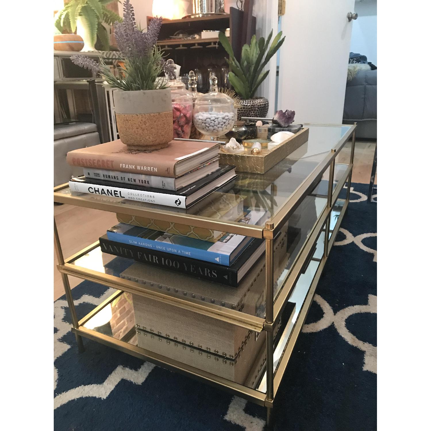 West Elm Glass Terrace Coffee Table - image-4