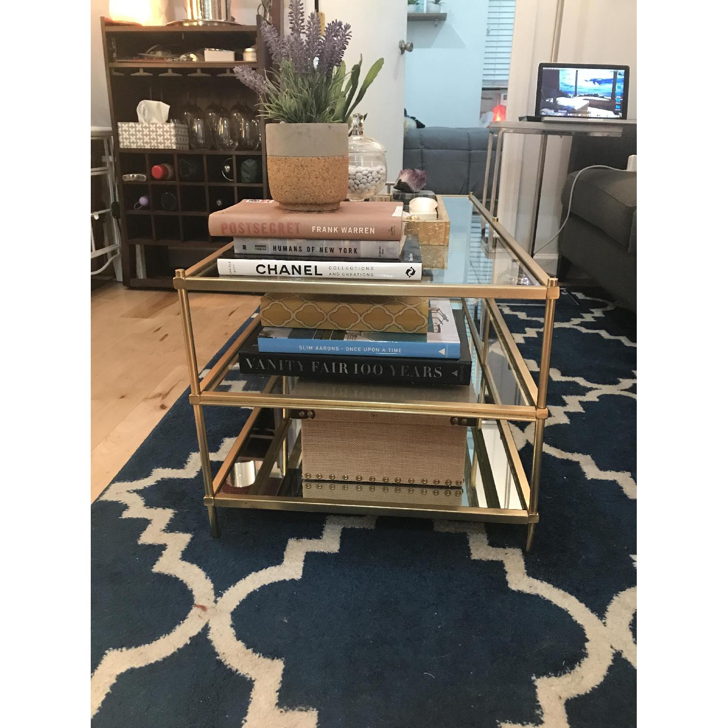 West Elm Glass Terrace Coffee Table - image-6