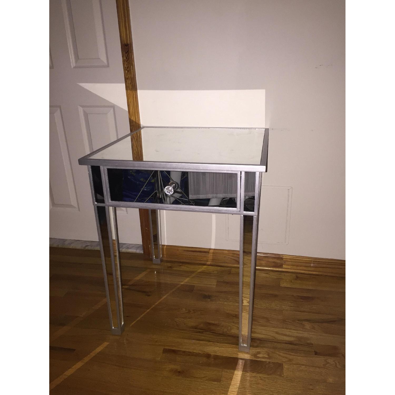 Wayfair Wildon Home Hamilton Mirrored End Table w/ Drawer - image-1