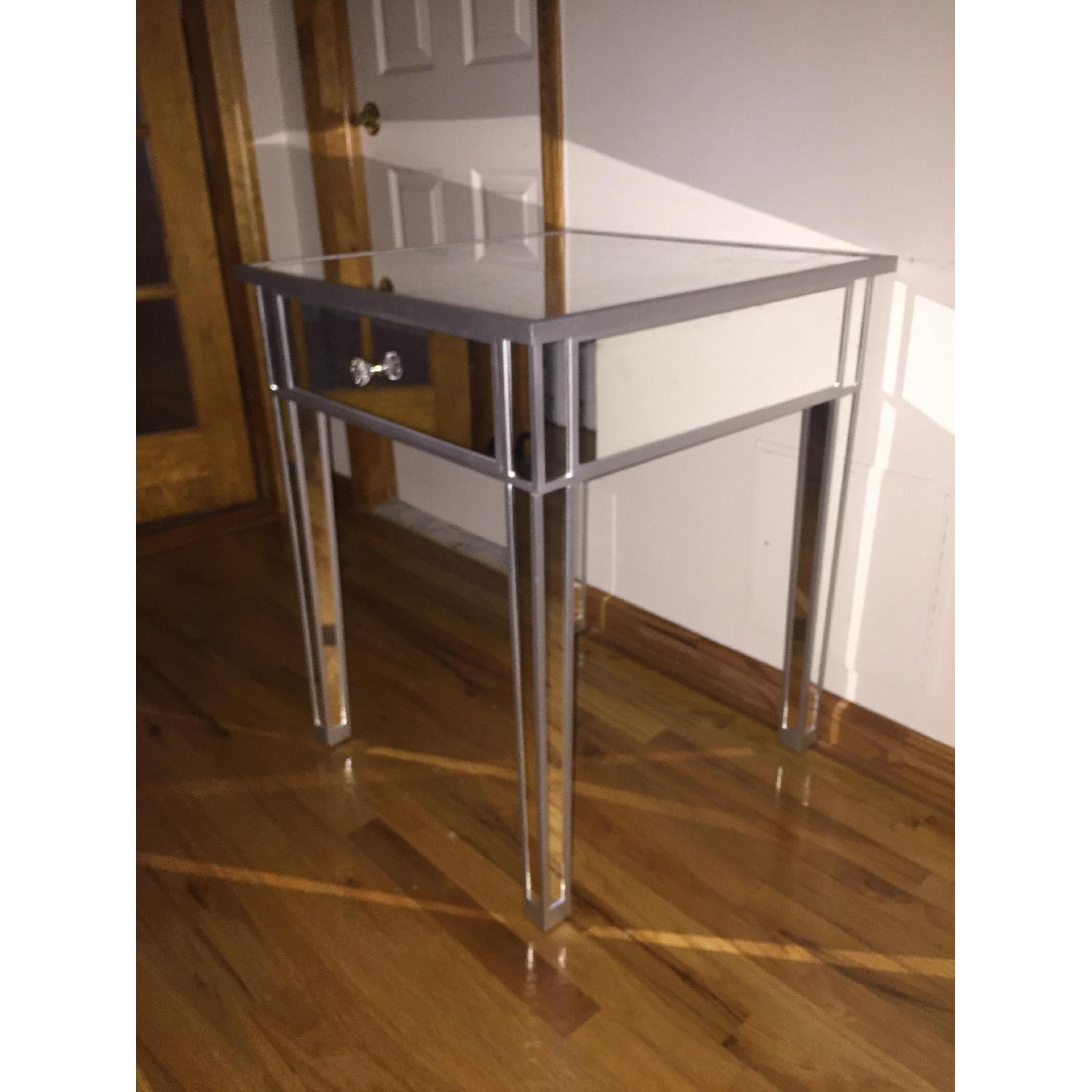 Wayfair Wildon Home Hamilton Mirrored End Table w/ Drawer - image-2