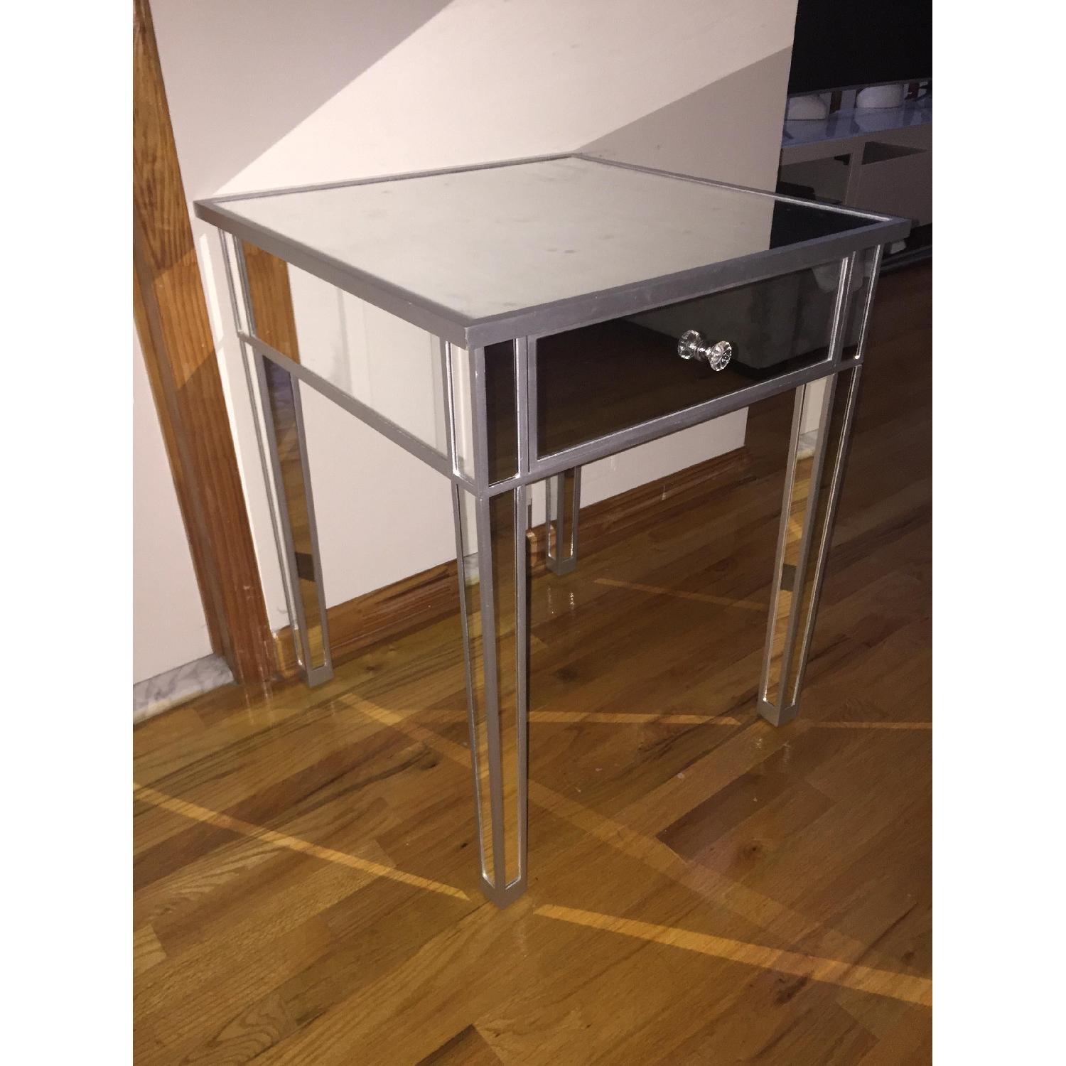 Wayfair Wildon Home Hamilton Mirrored End Table w/ Drawer - image-3