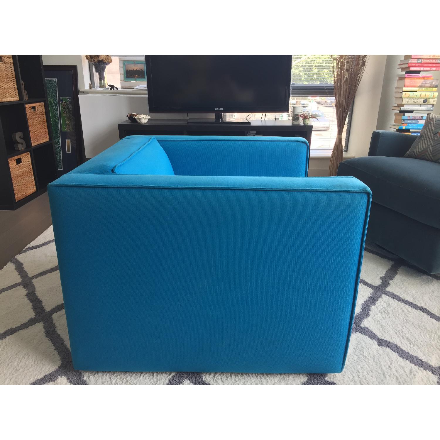 CB2 Teal Club Chair - image-2