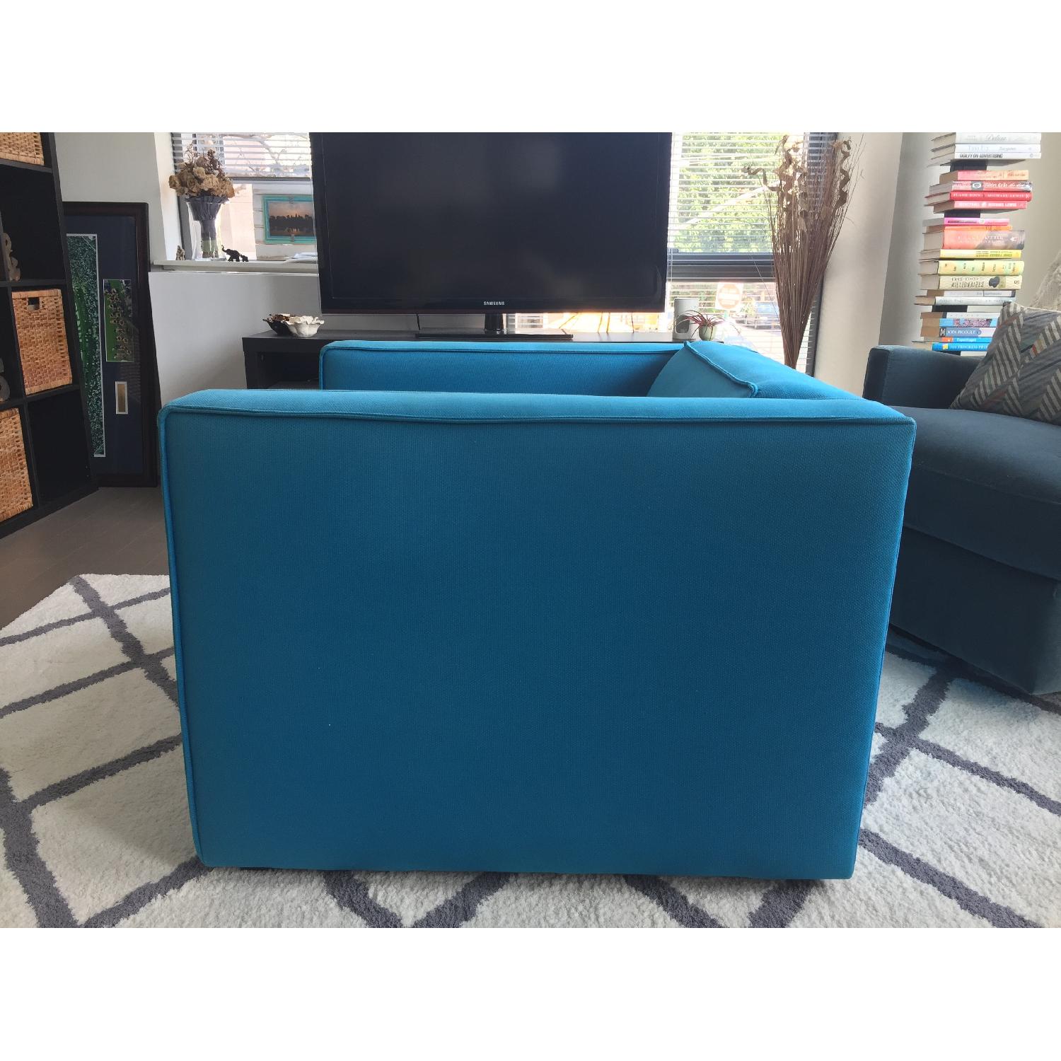 CB2 Teal Club Chair - image-3
