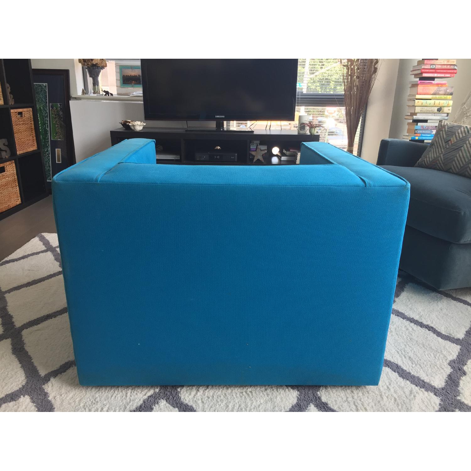 CB2 Teal Club Chair - image-4