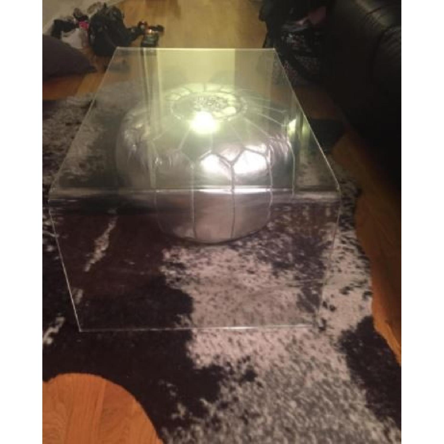 Clear Acrylic Waterfall Coffee Table - image-1