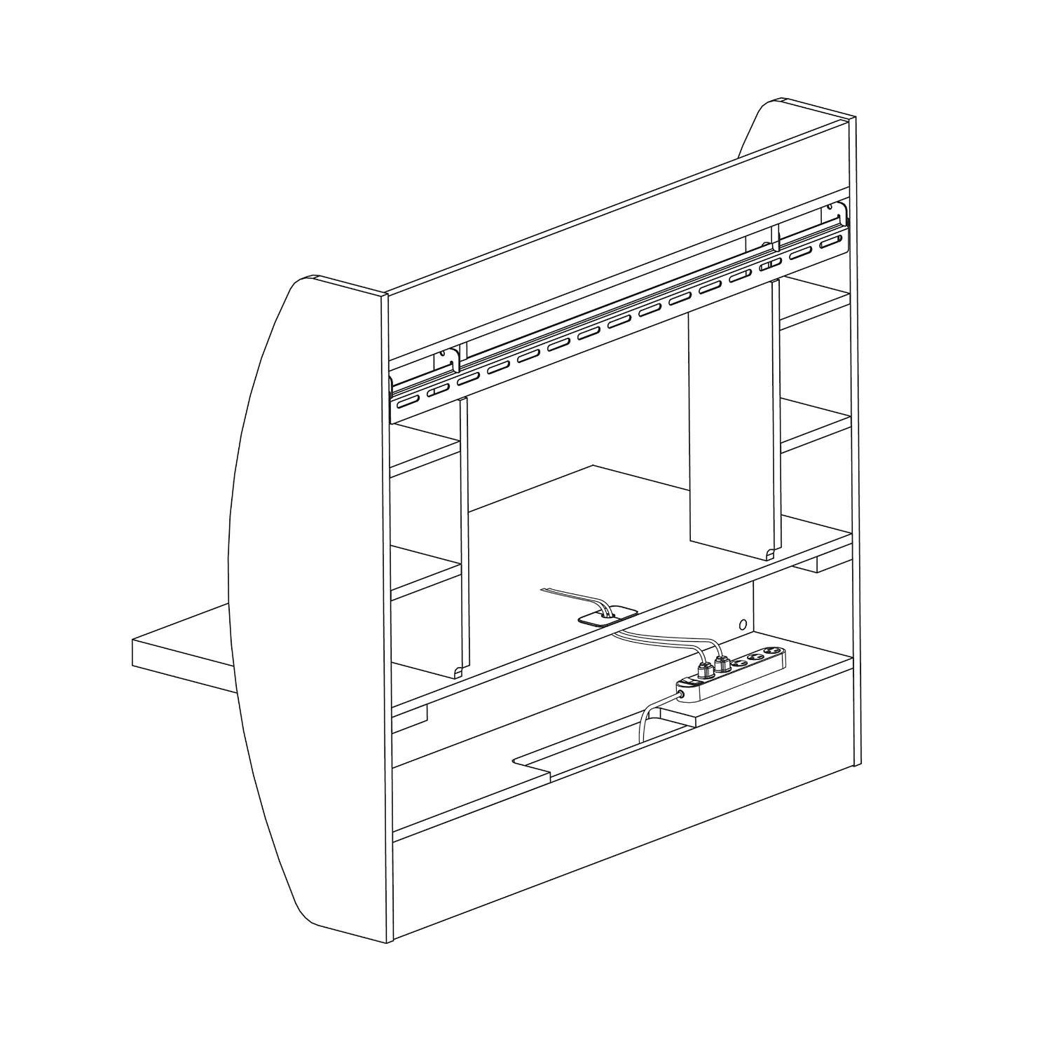 Prepac Manufacturing Floating Desk w/ Storage - image-3