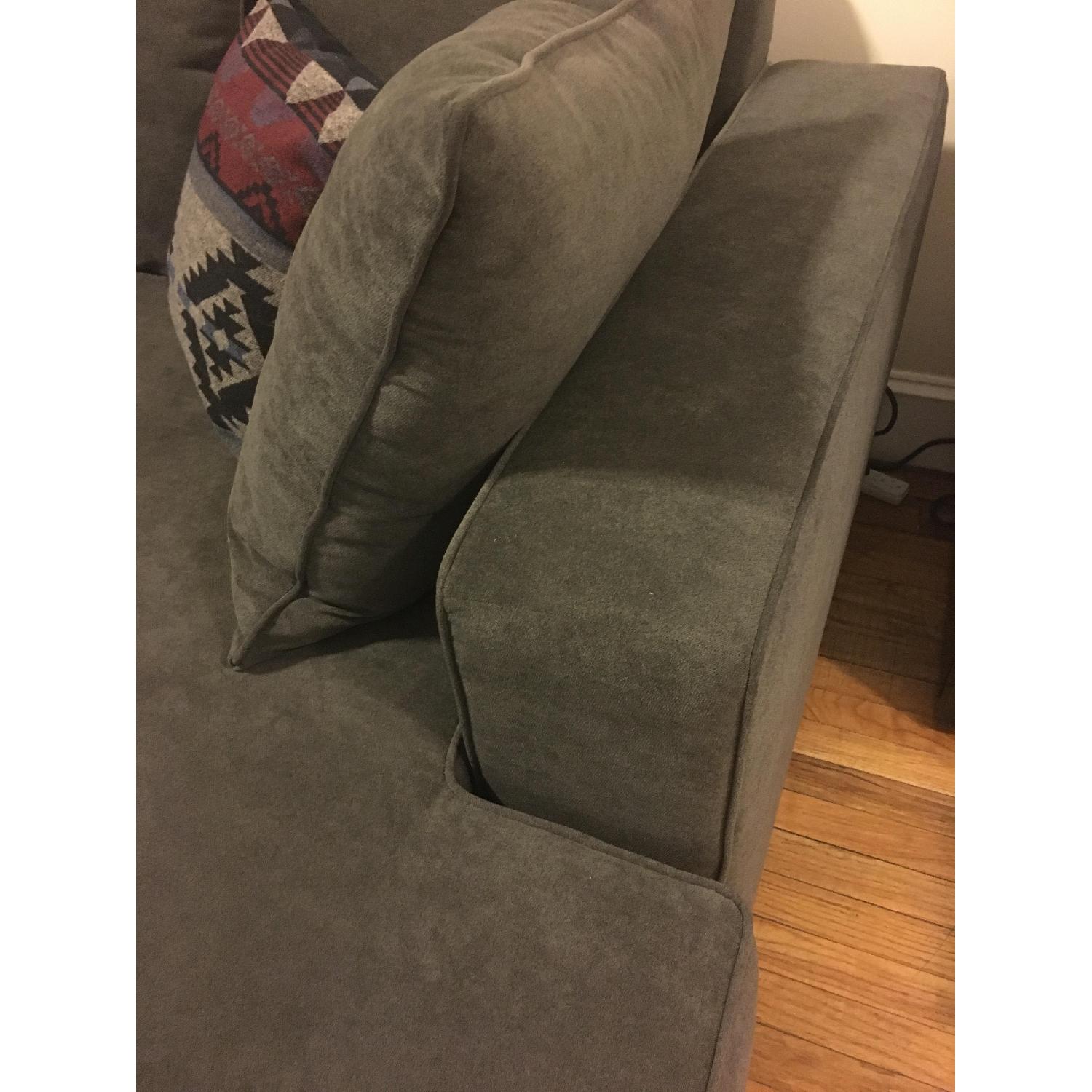 Blue/Gray Chaise Sectional Sofa - image-5
