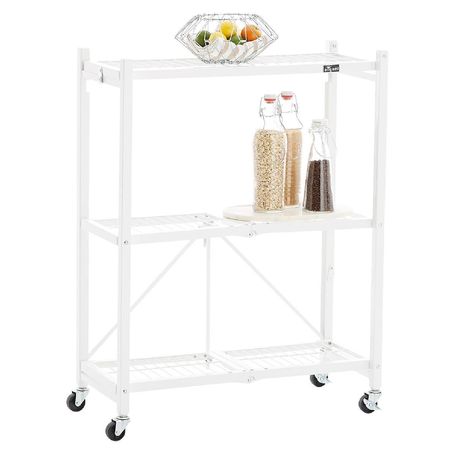 Container Store 3 Shelf Folding Rack - AptDeco