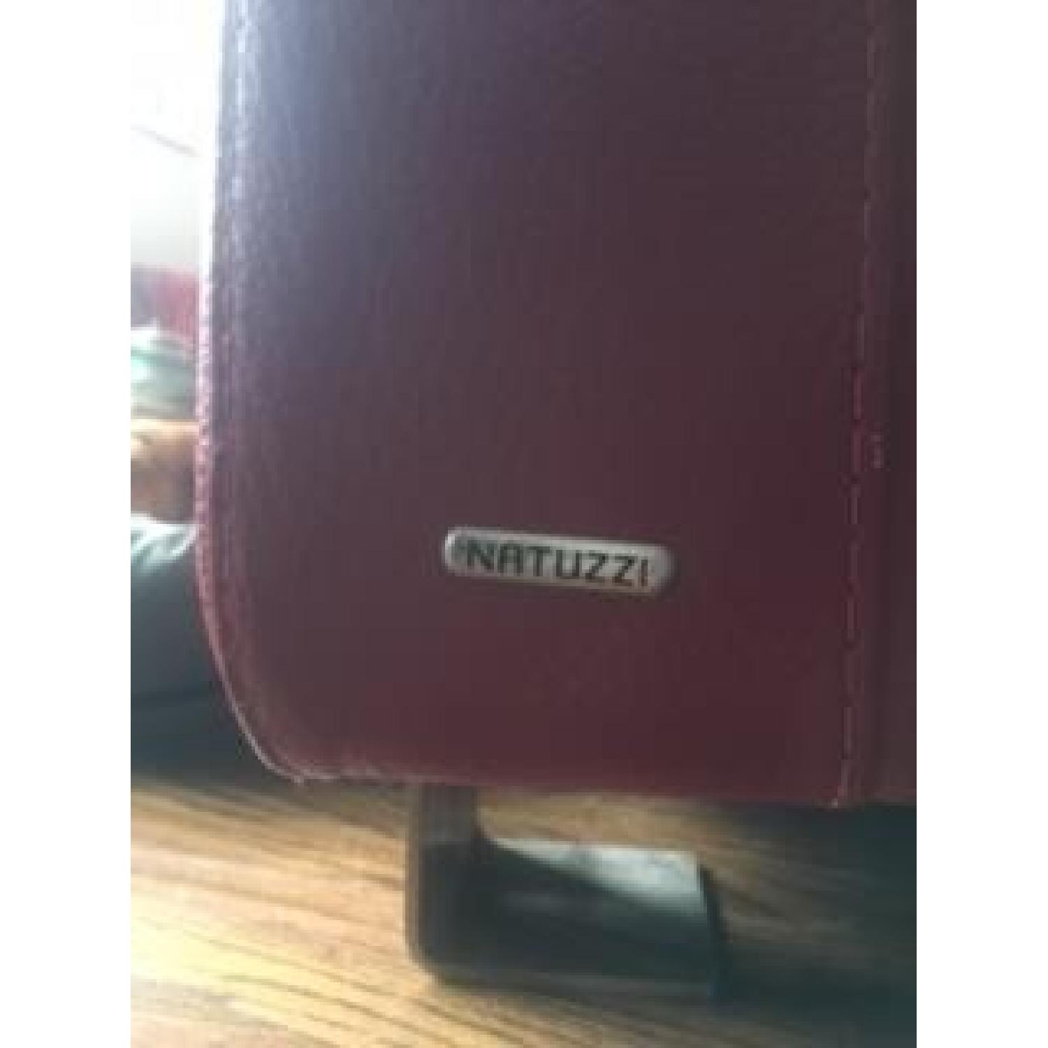 Natuzzi Red Leather Sofa - image-4