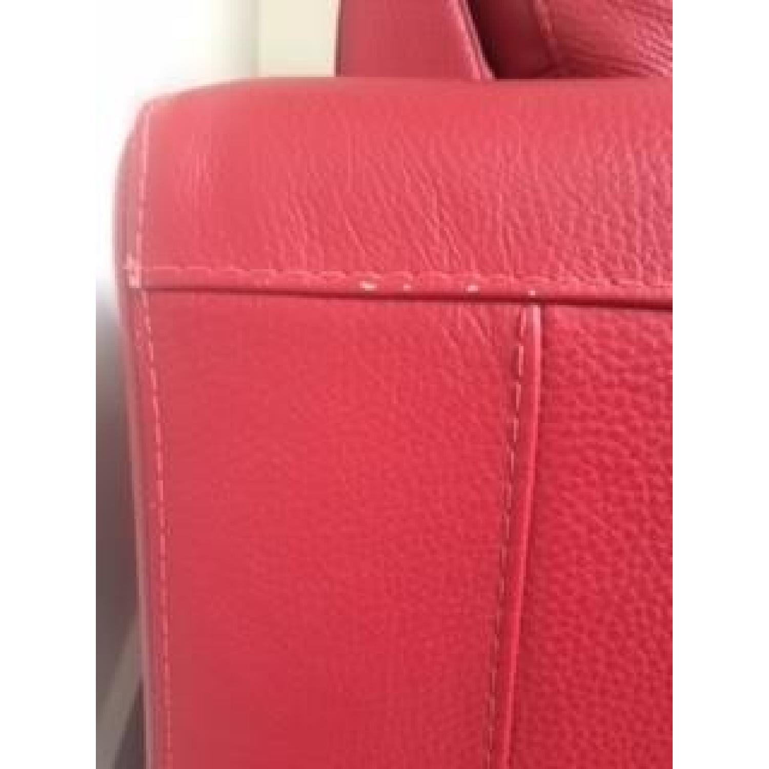 Natuzzi Red Leather Sofa - image-6