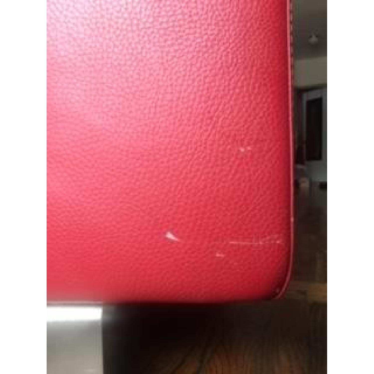 Natuzzi Red Leather Sofa - image-7