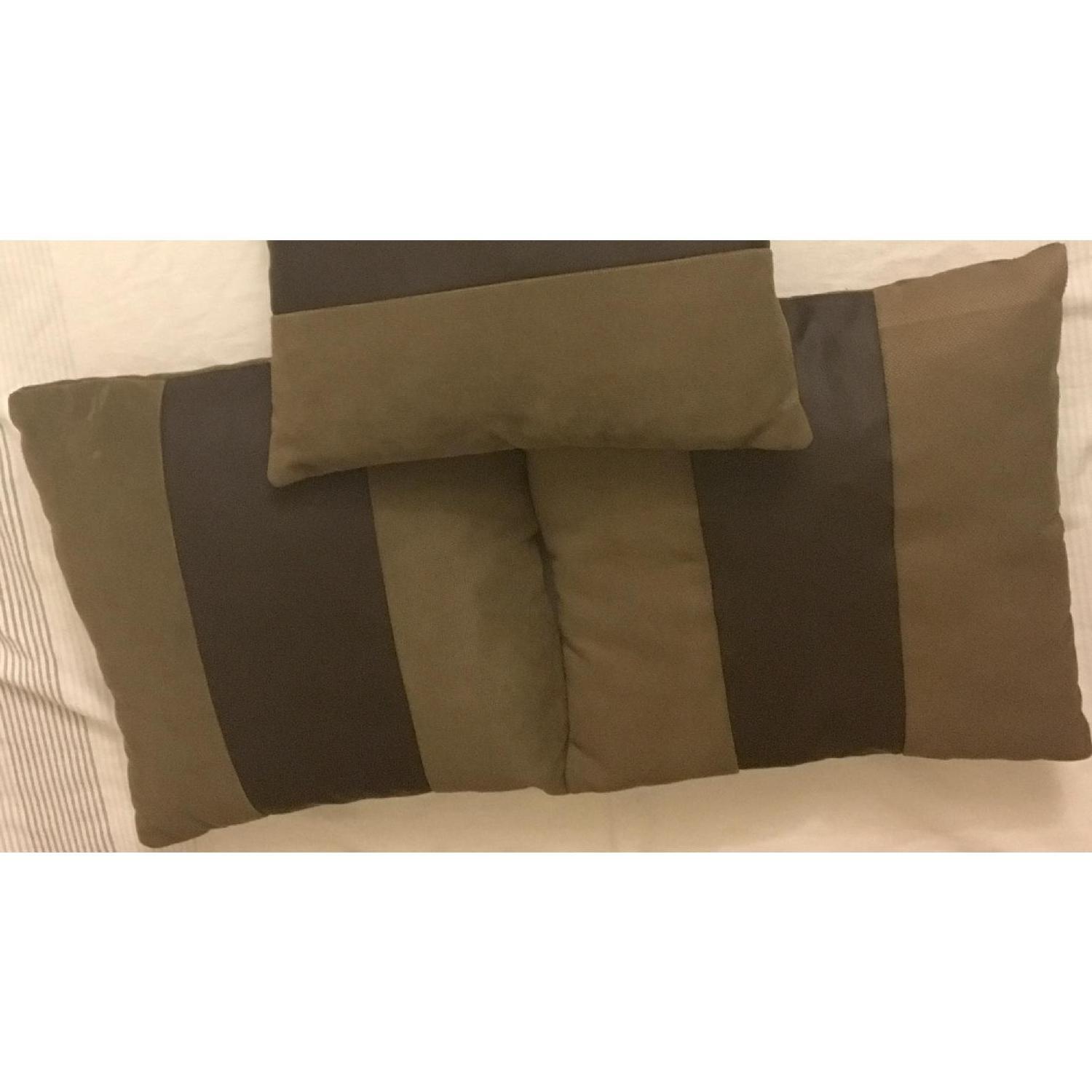 El Dorado Furniture Peron Leather & Wood Finish Sleeper Sofa w/ Storage - image-5