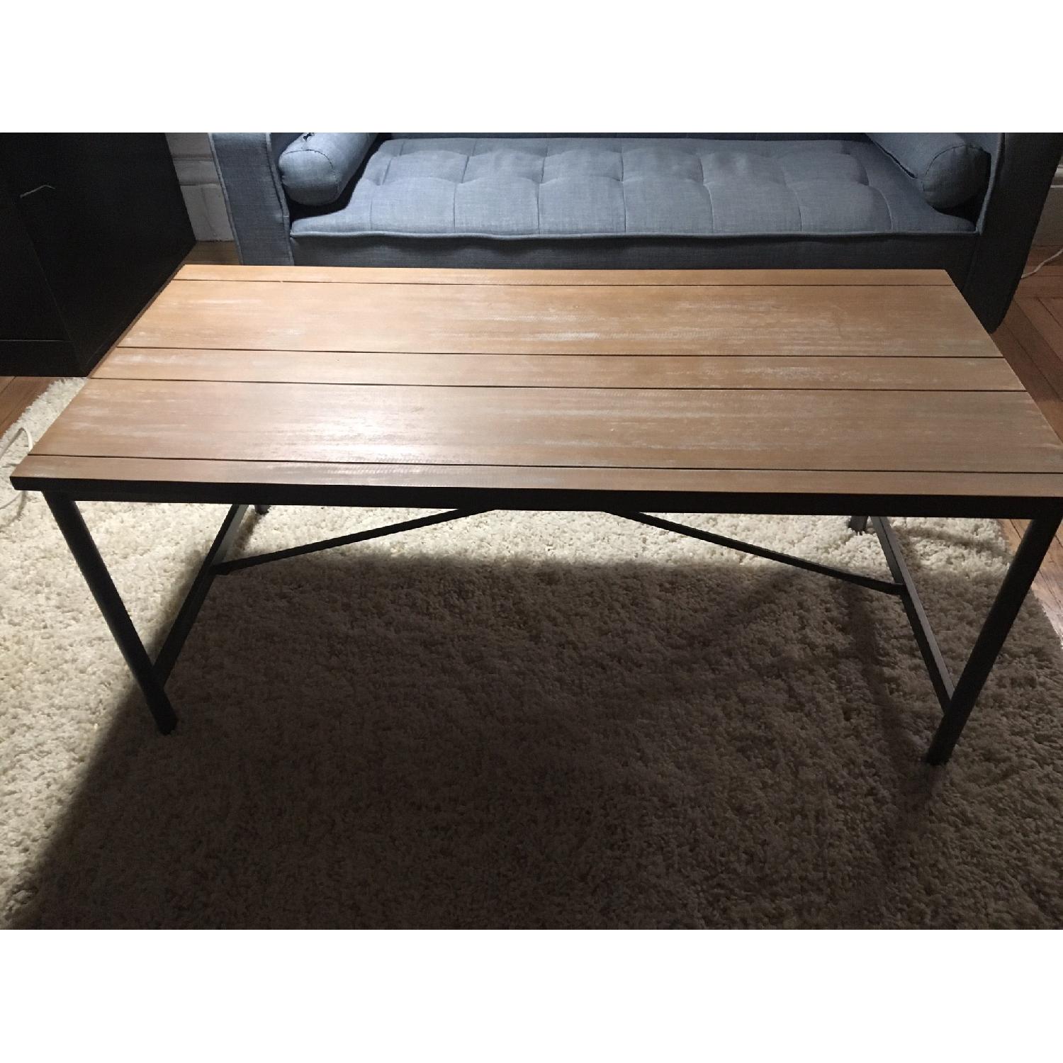 Reclaimed Oak & Metal Coffee Table - image-1
