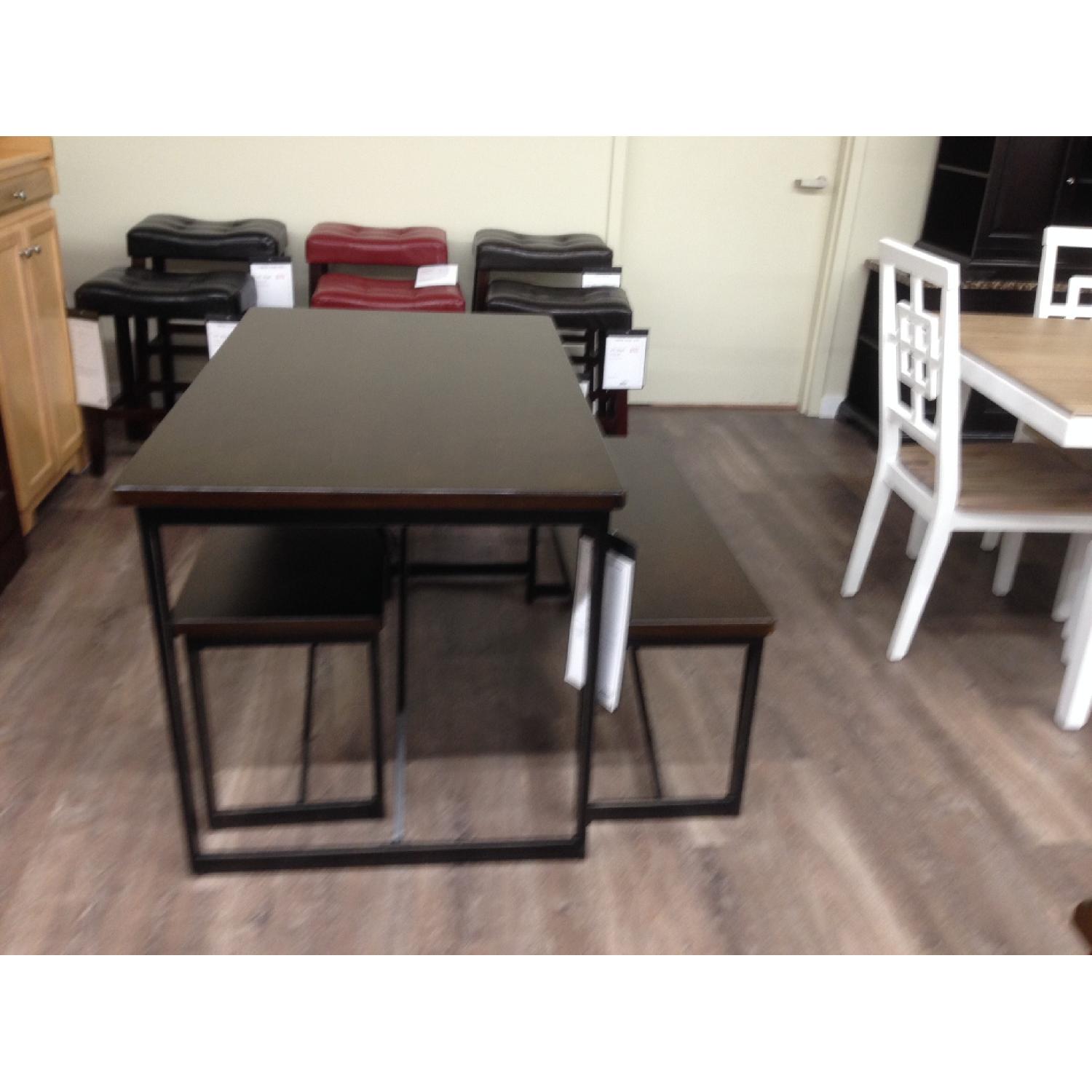 Jordan's Furniture Ashley Table w/ 2 Benches - image-1