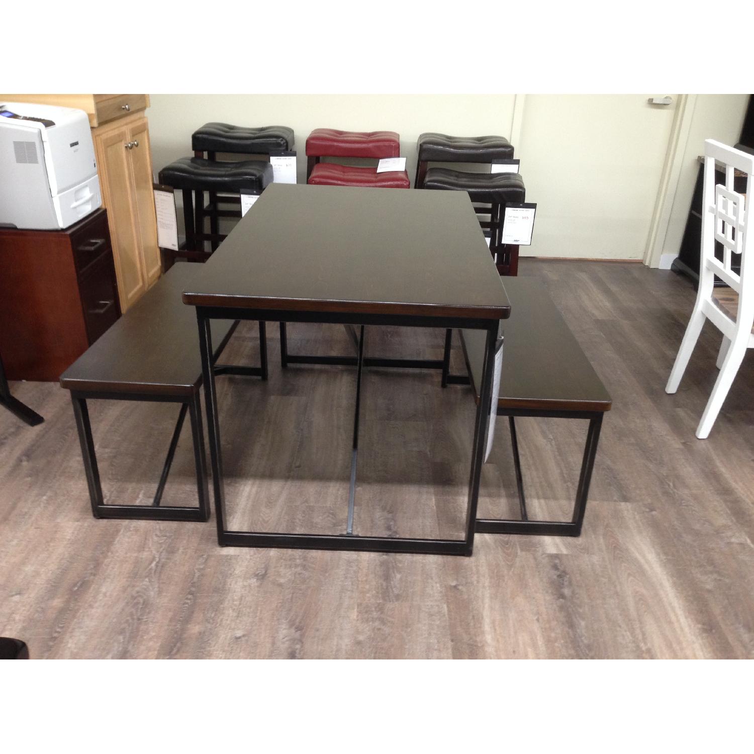 Jordan's Furniture Ashley Table w/ 2 Benches - image-2