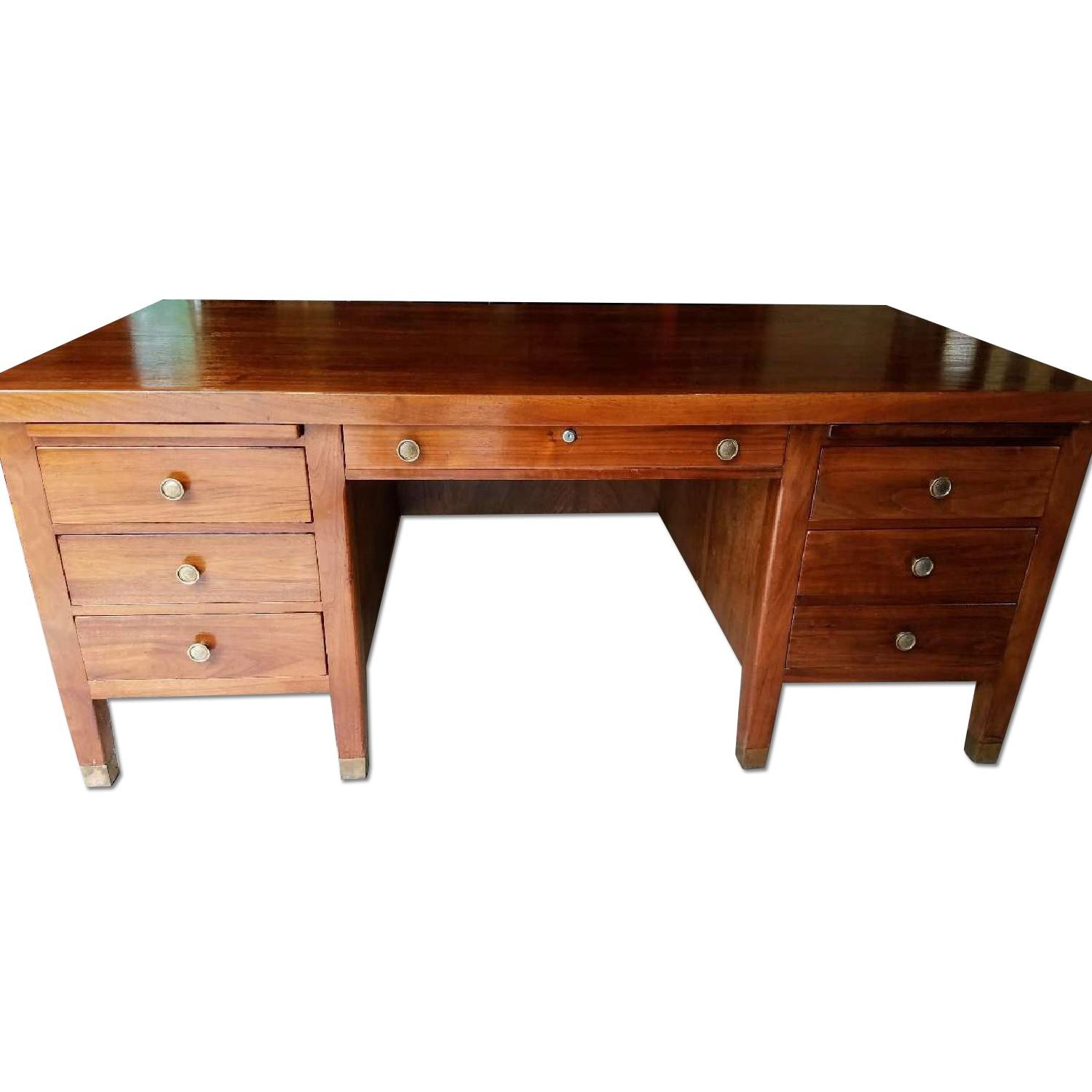 Solid Walnut Executive Desk - image-0