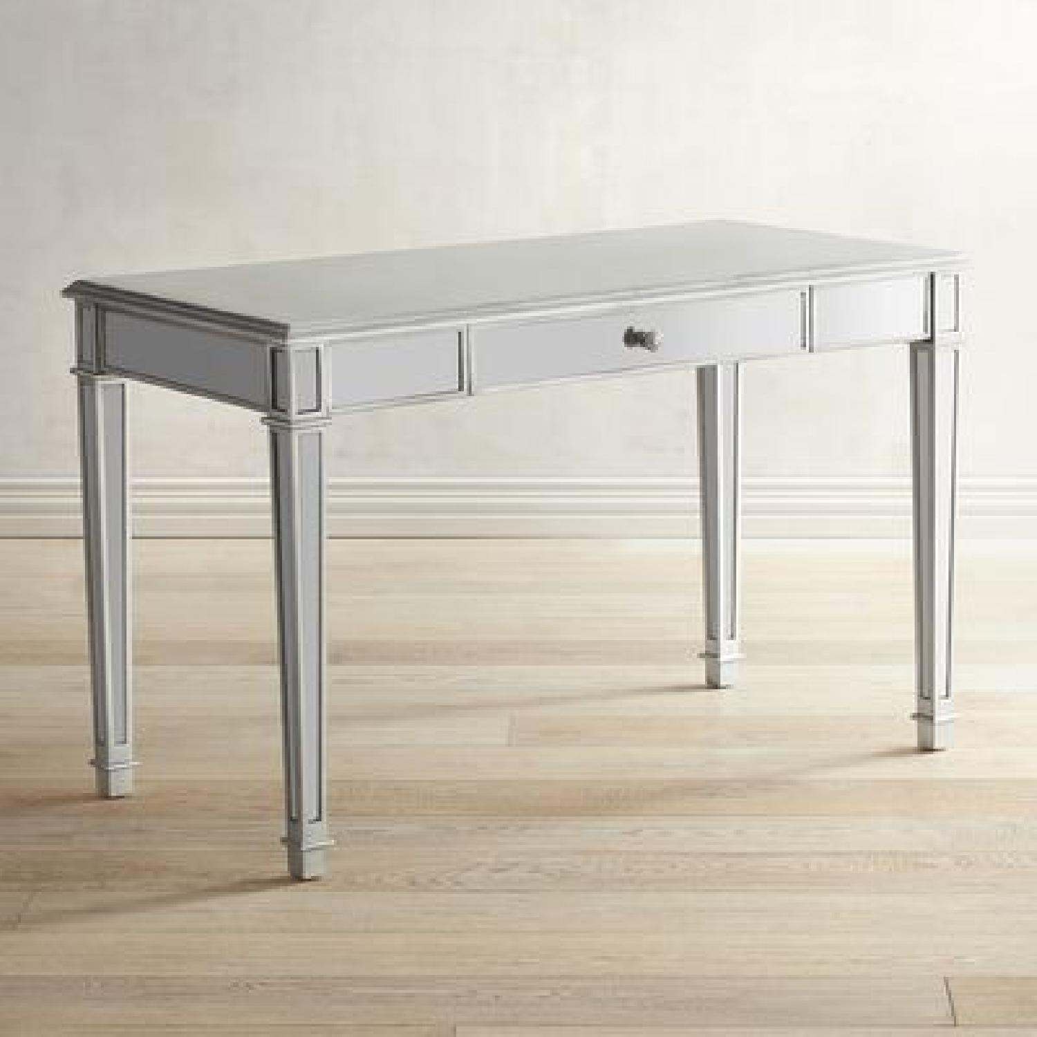 Pier 1 Hayworth Silver Mirrored Desk - image-1