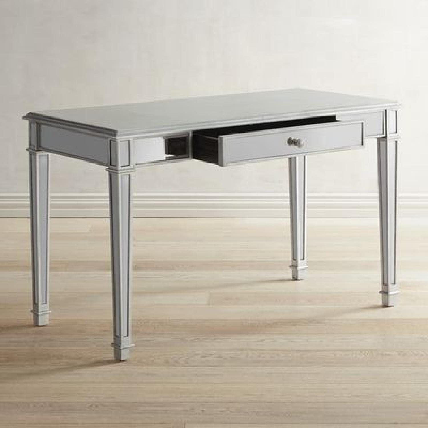 Pier 1 Hayworth Silver Mirrored Desk - image-2