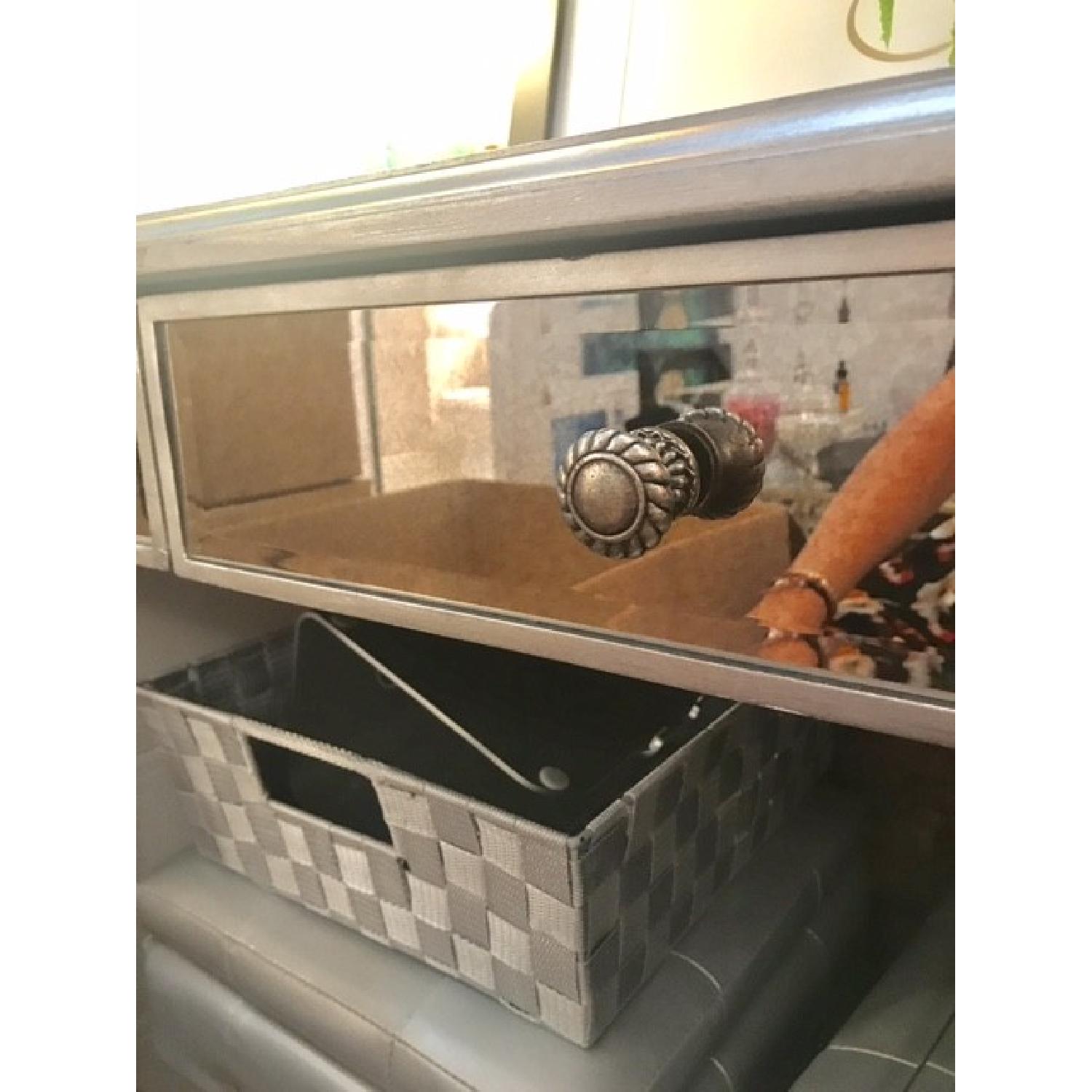 Pier 1 Hayworth Silver Mirrored Desk - image-3