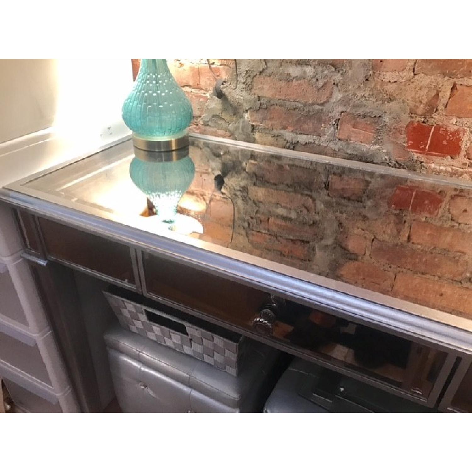 Pier 1 Hayworth Silver Mirrored Desk - image-11